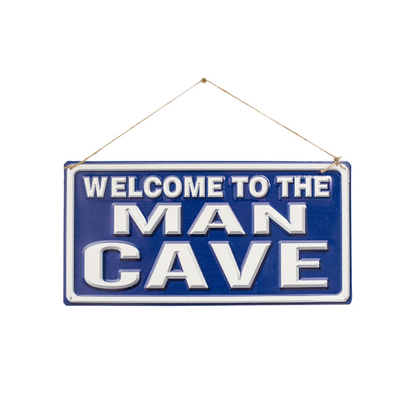 La Hacienda Wall Art - Welcome To The Man Cave Emb/Metal Sign  | TJ Hughes