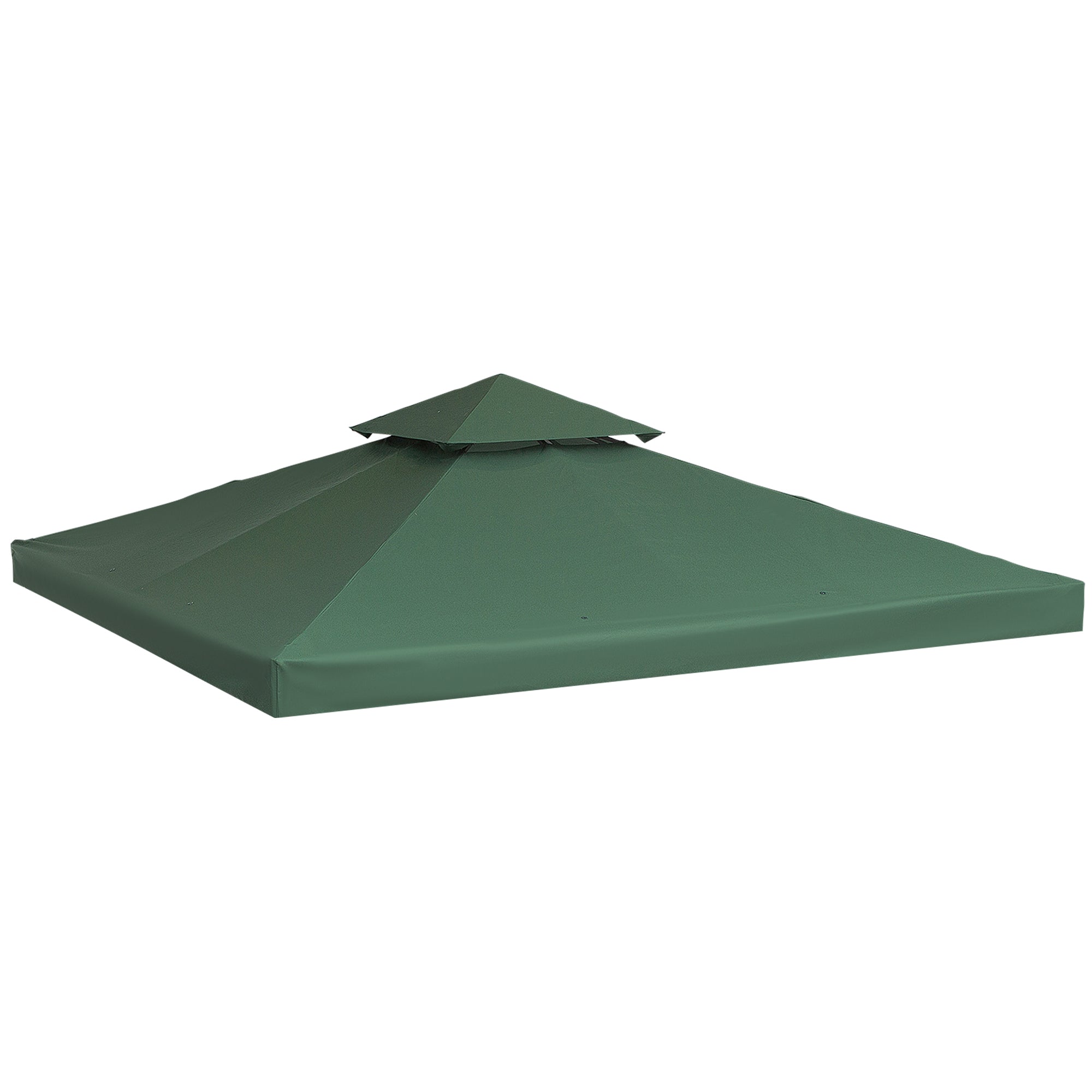 Outsunny 3(m) 2 Tier Garden Gazebo Top Cover Replacement Canopy Roof Dark Green  | TJ Hughes