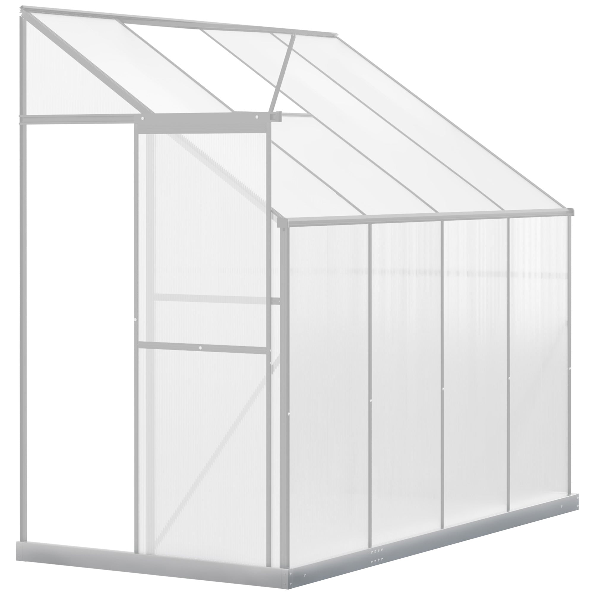 Outsunny 8.3FT X 4FT Walk-In Garden Greenhouse Aluminum Frame Polycarbonate  | TJ Hughes