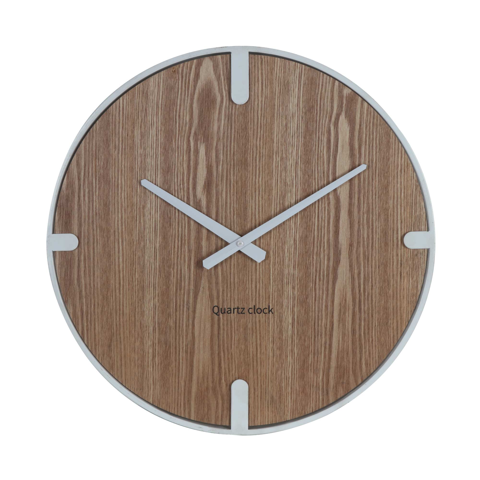 Lewis’s  Wall Clock - Natural 45x45x4.5cm - Iron  | TJ Hughes
