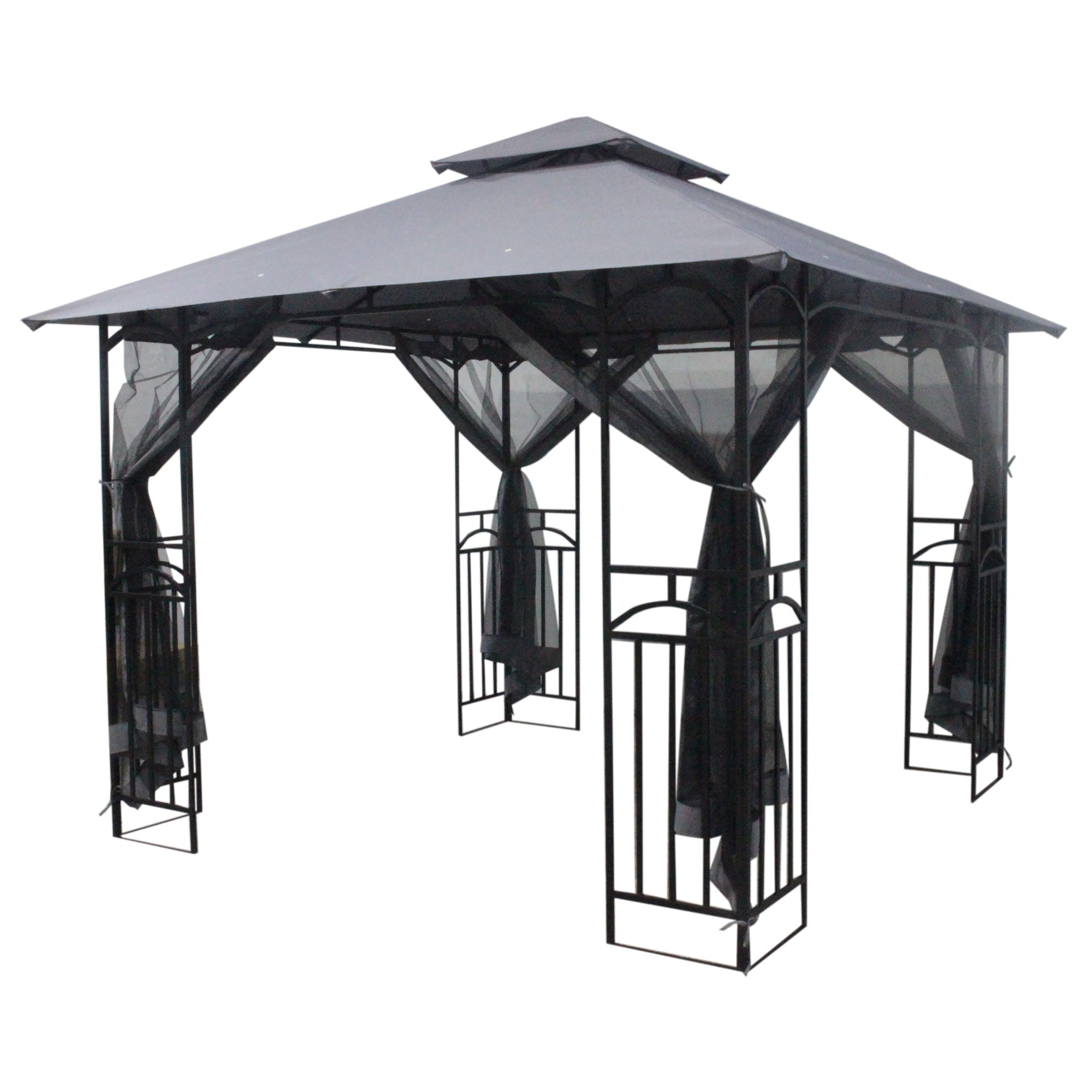 Silver & Stone Outdoor Winchester Premium Gazebo 3m x 3m - Grey  | TJ Hughes