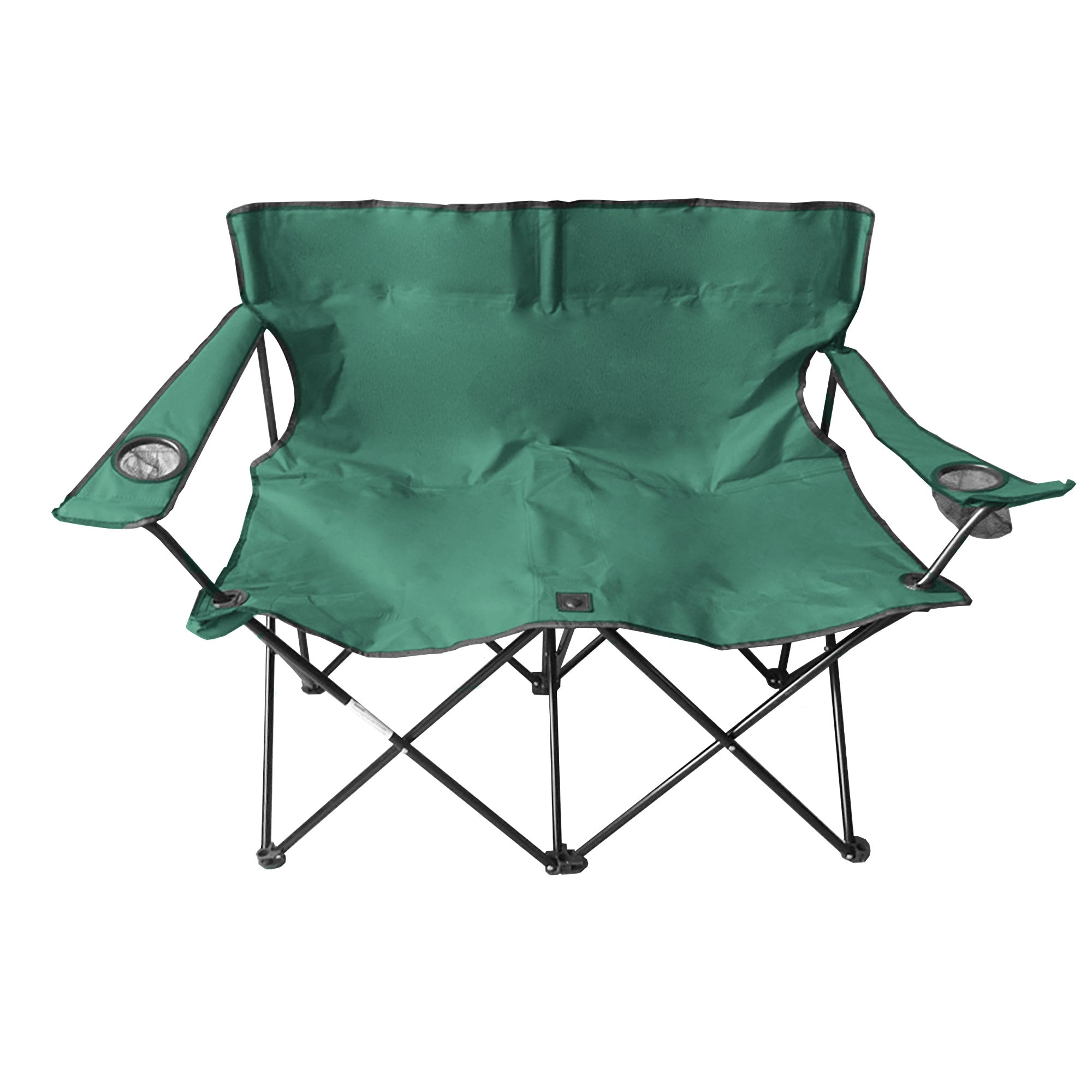 Steel Double Seater Camping Chair - Green - TJ Hughes
