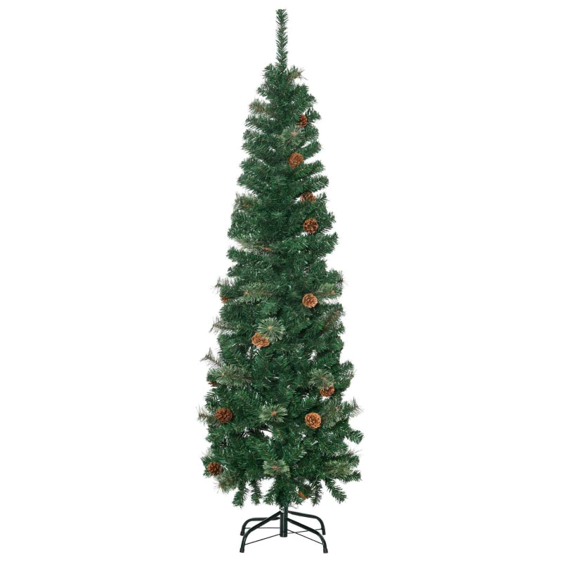 HOMCOM Christmas Tree Pencil 5.5’ with 21 Pine Cone  | TJ Hughes