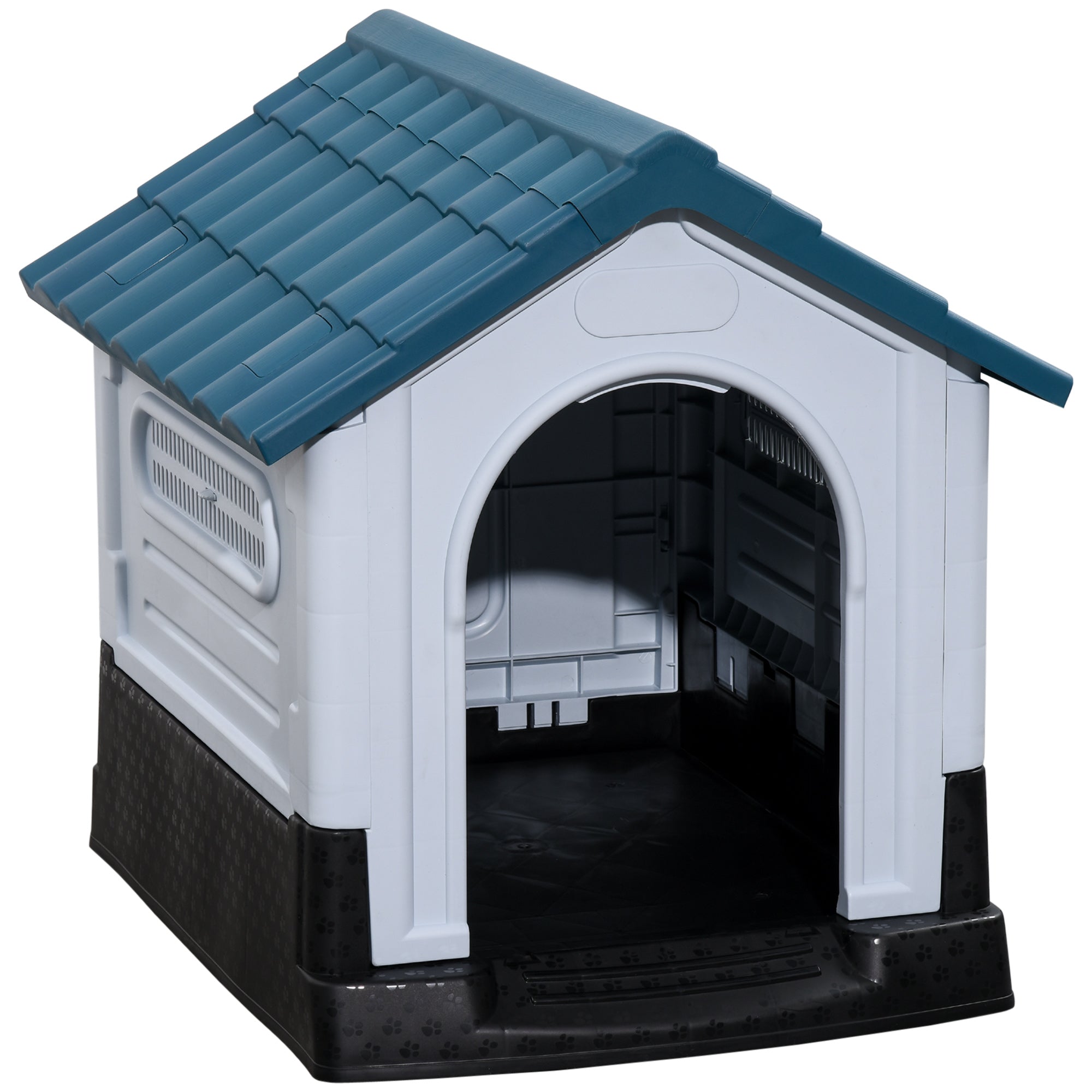 PawHut Dog Kennel for Outside Plastic Dog House for XS Dogs, 64.5 x 57 x 66cm