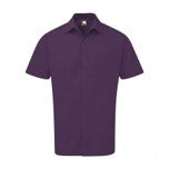 Orn Premium Oxford Short Sleeve Shirt - 15in / Purple - TJ Hughes