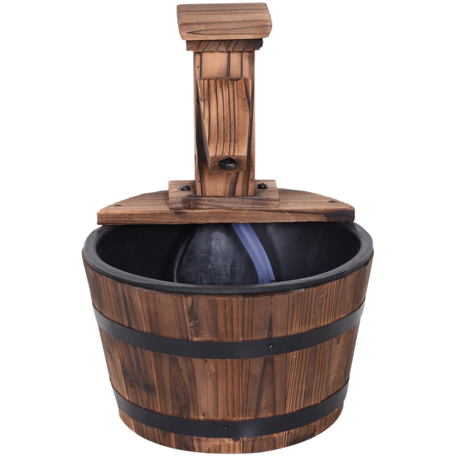 Outsunny Barrel Garden Water Fountain  | TJ Hughes