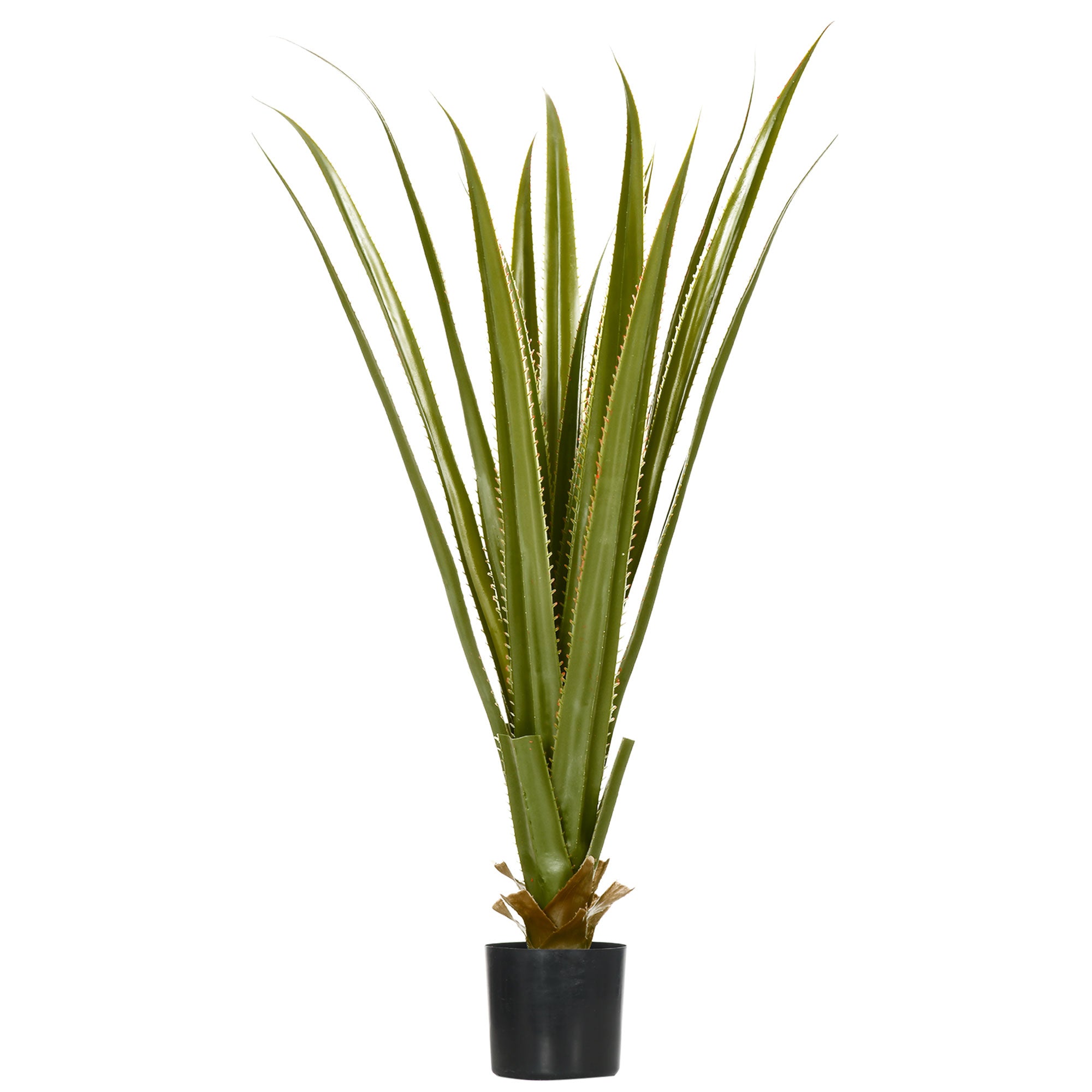 HOMCOM Potted Artificial Plants Agave Succulent for Desk Indoor Outdoor - 90cm  | TJ Hughes