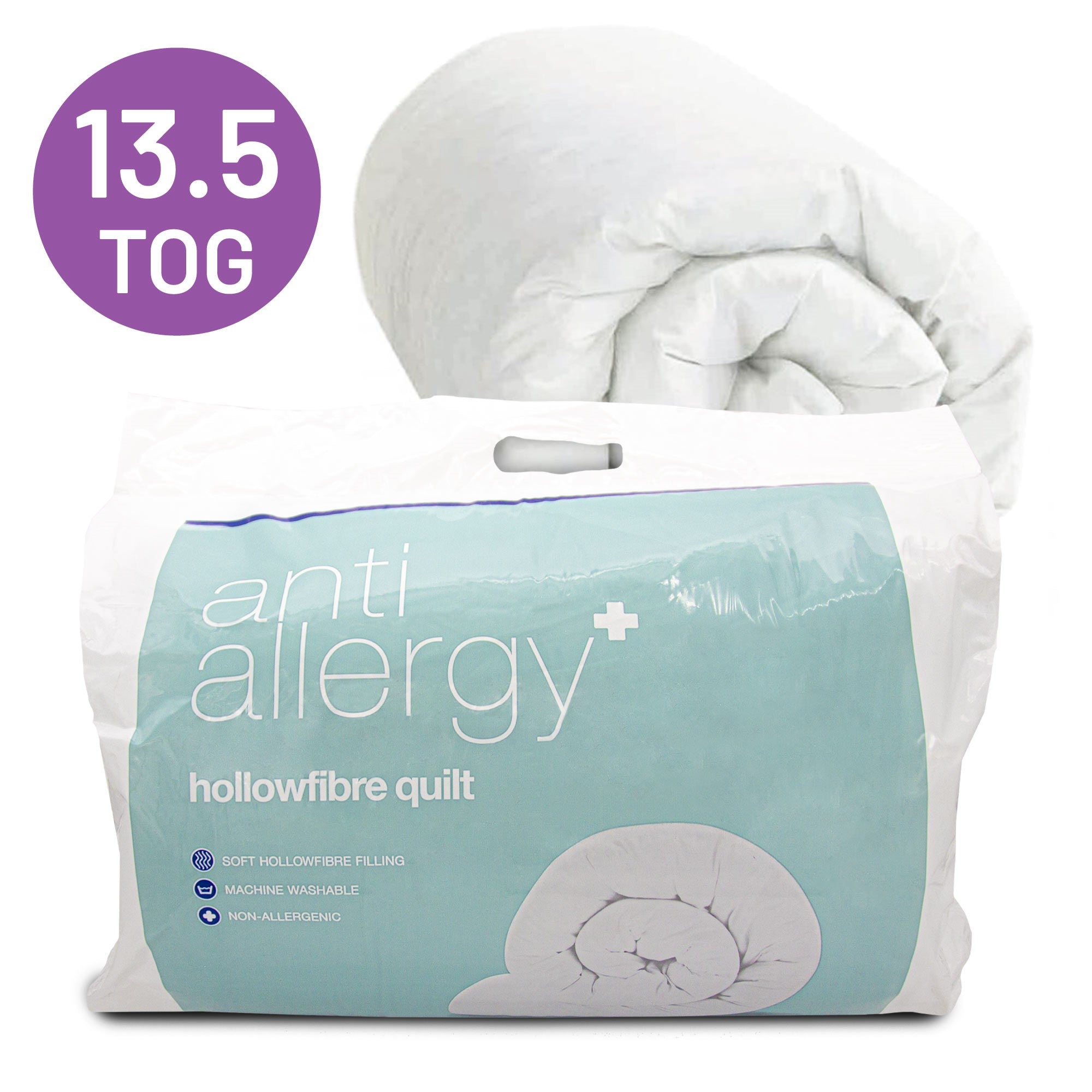 Anti Allergy Hollowfibre 13.5 Tog Duvet - King - TJ Hughes