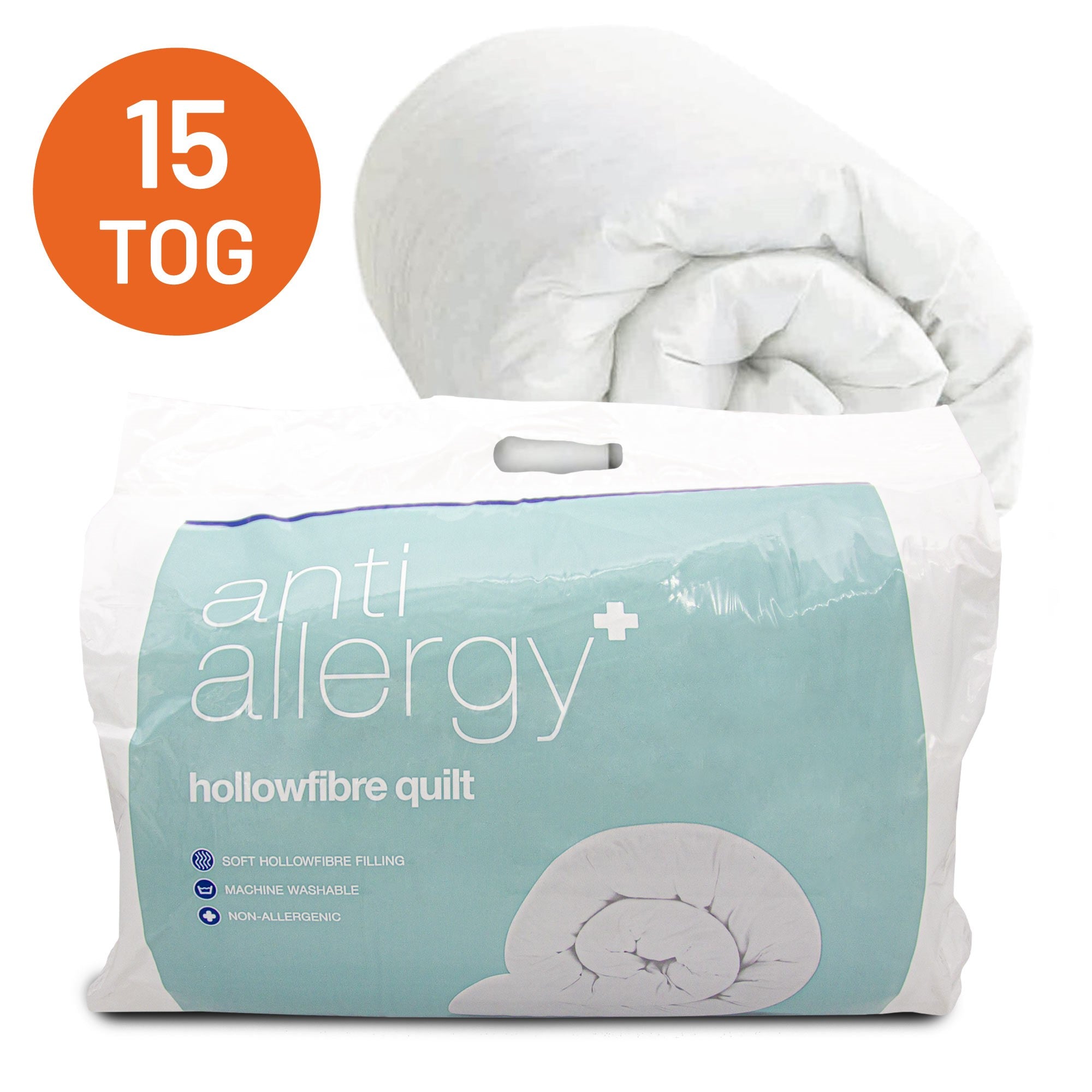 Anti Allergy Hollowfibre 15 Tog Duvet - King - TJ Hughes