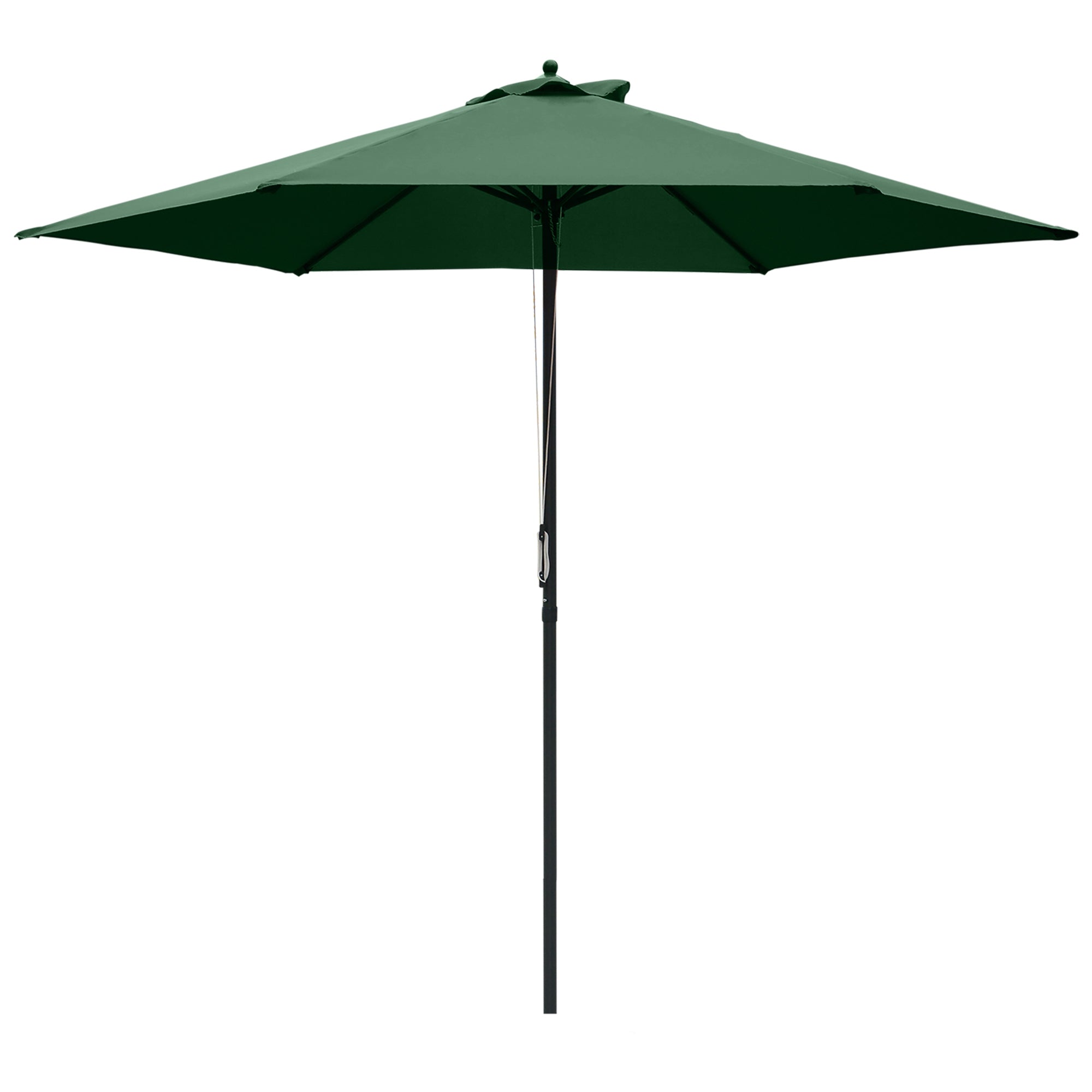 Outsunny 2.8m Patio Umbrella Parasol Outdoor Table Umbrella 6 Ribs Green  | TJ Hughes