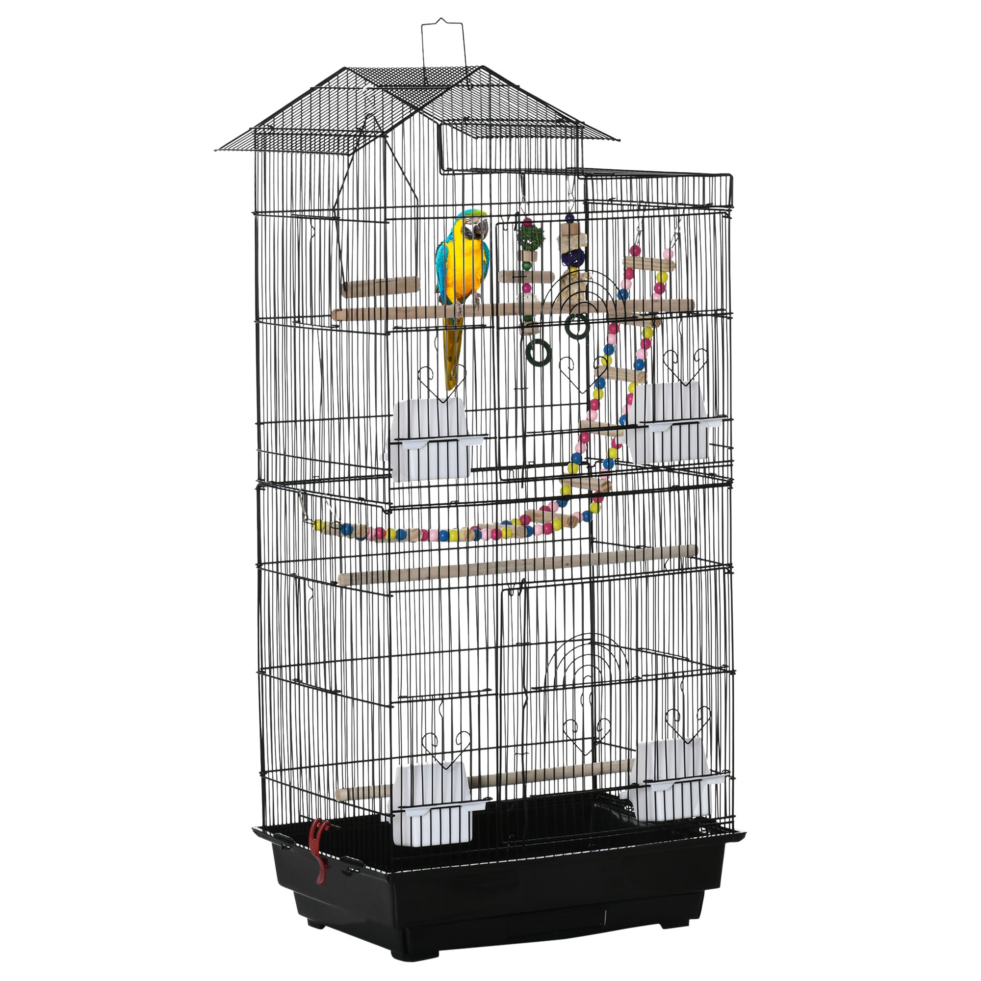 PawHut Bird Cage for Budgies - Finches - Canaries w/ Accessories - Toys - Tray  | TJ Hughes