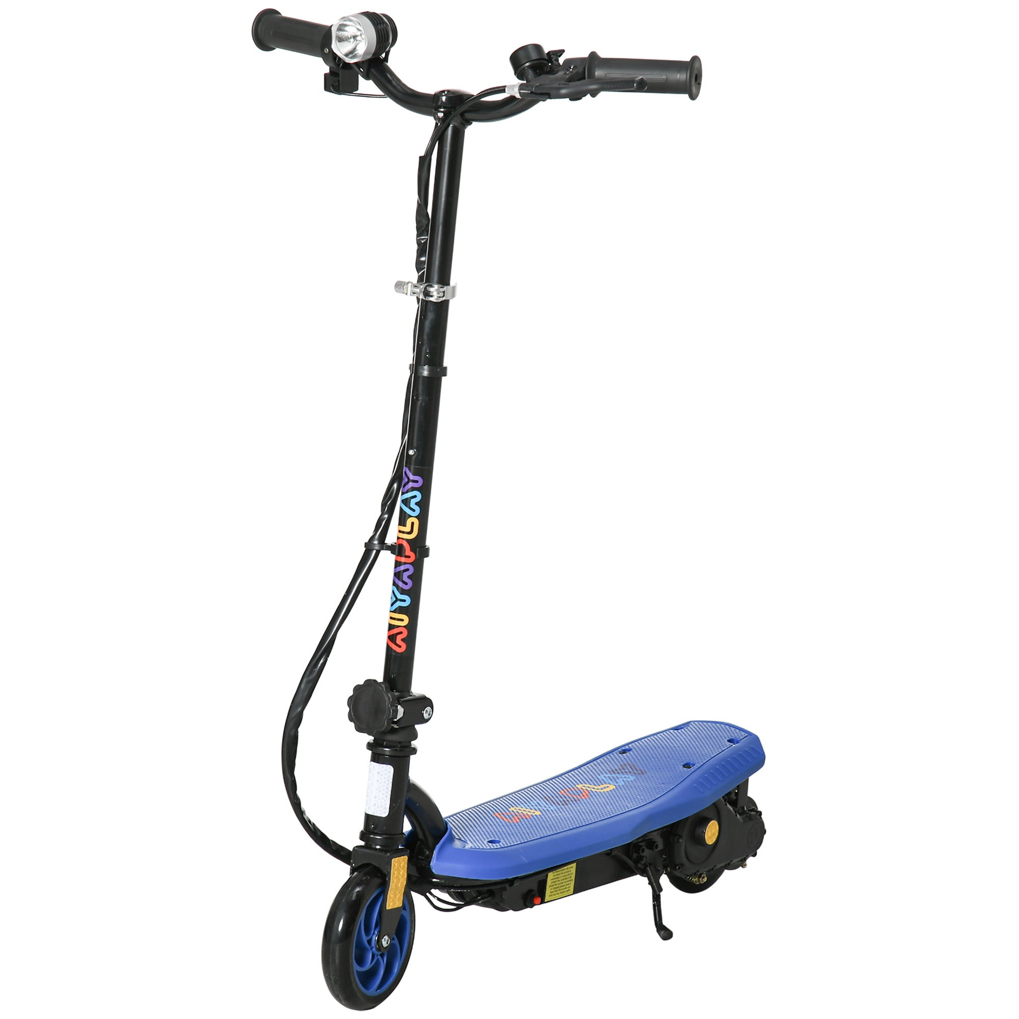 HOMCOM Folding Electric Scooter w/ LED Headlight - for Ages 7-14 Years - Blue  | TJ Hughes