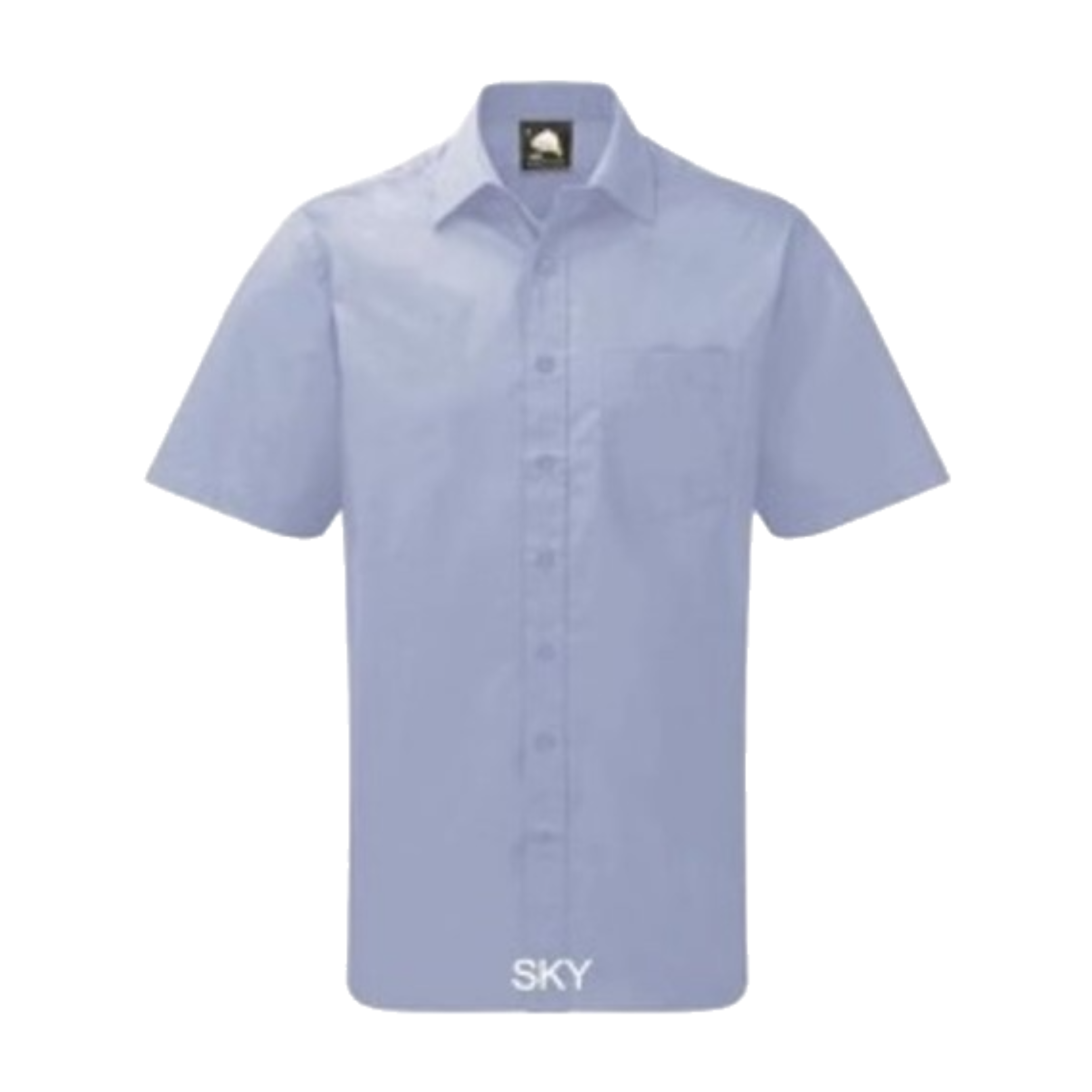 Men’s Orn Premium Oxford Short Sleeve Shirt - Sky Blue - 14in - TJ Hughes