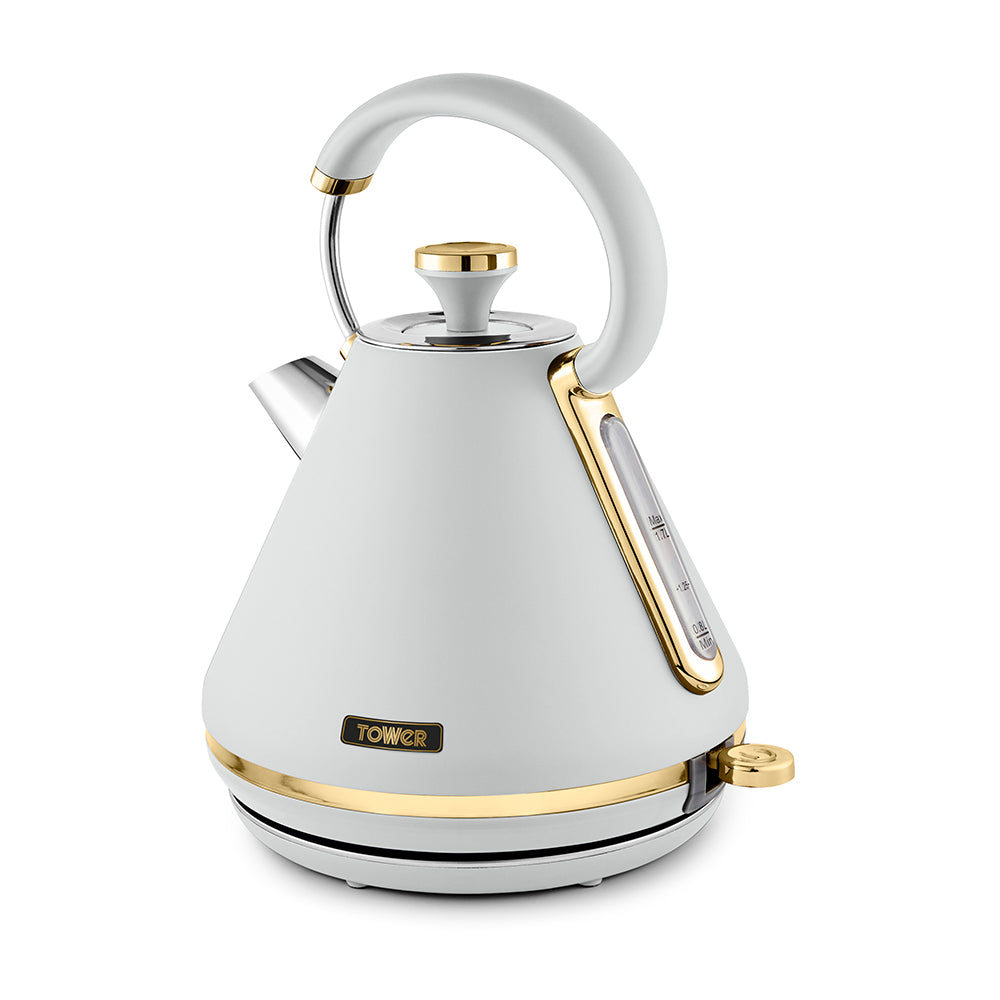 Tower Cavaletto 3KW 1.7 Litre Pyramid Kettle - White  | TJ Hughes