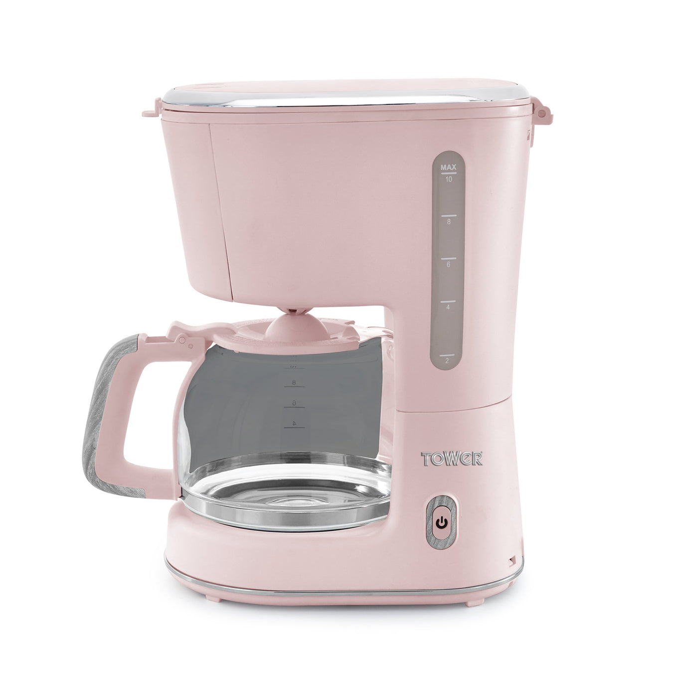 Tower Scandi 900W 1.25 Litre Coffee Maker - Pink