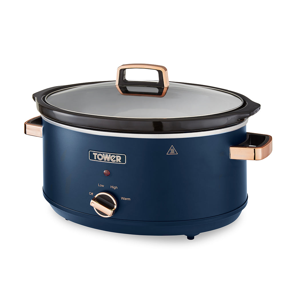 Tower Cavaletto 6.5L Slow Cooker - Midnight Blue  | TJ Hughes