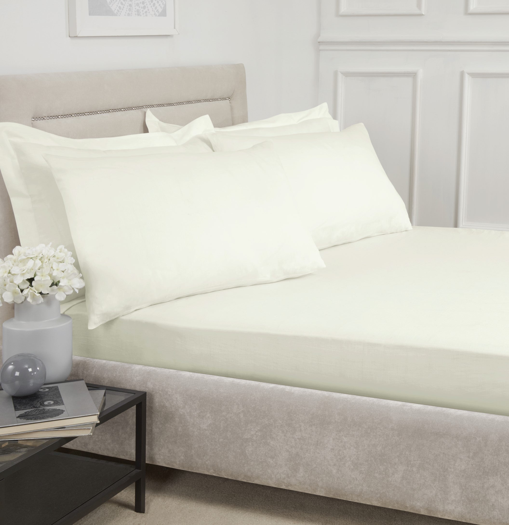 Lewis’s 100% Cotton Flat Sheet Range - Cream - King Flat Sheet  | TJ Hughes