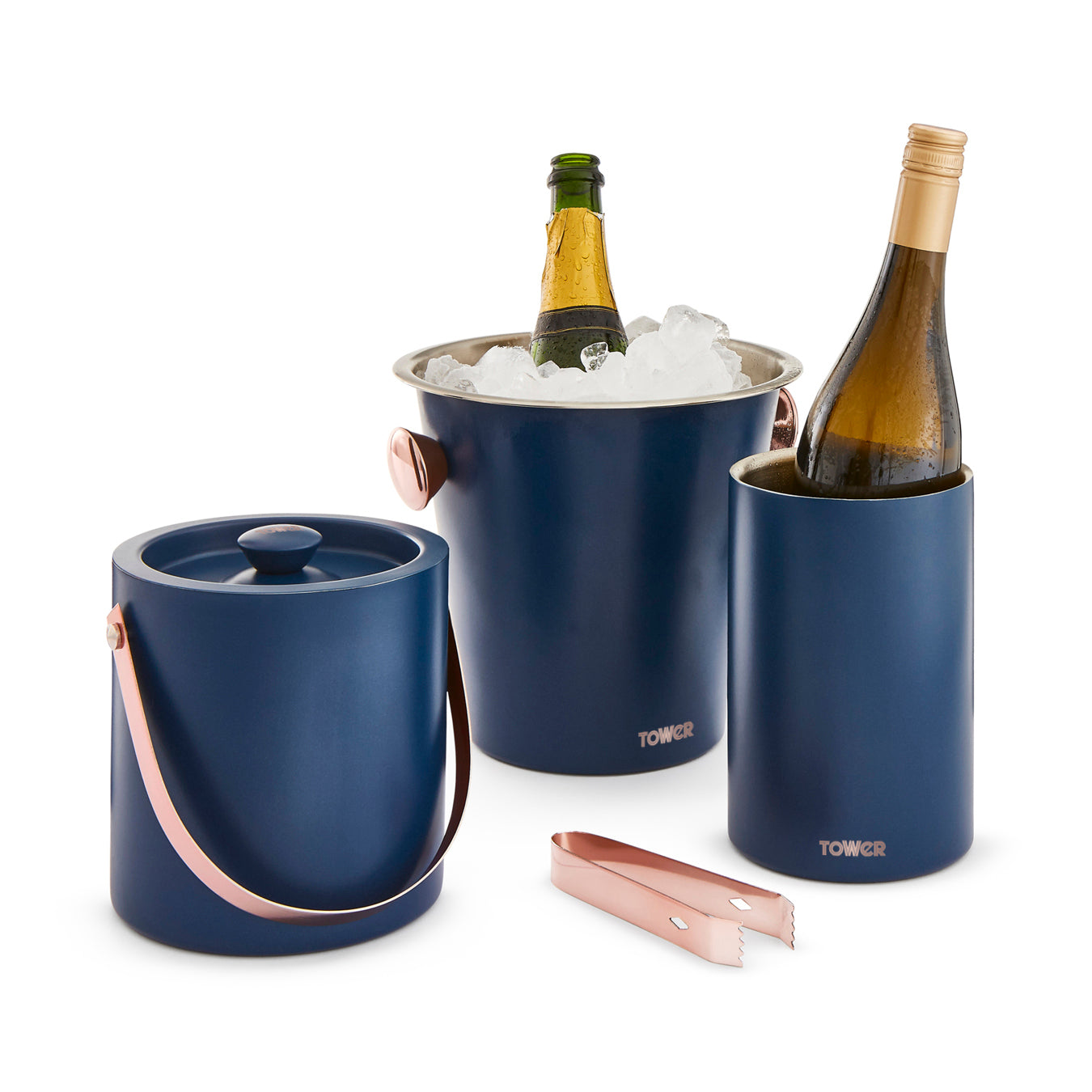 Tower Cavaletto 3 Piece Bar Set - Midnight Blue