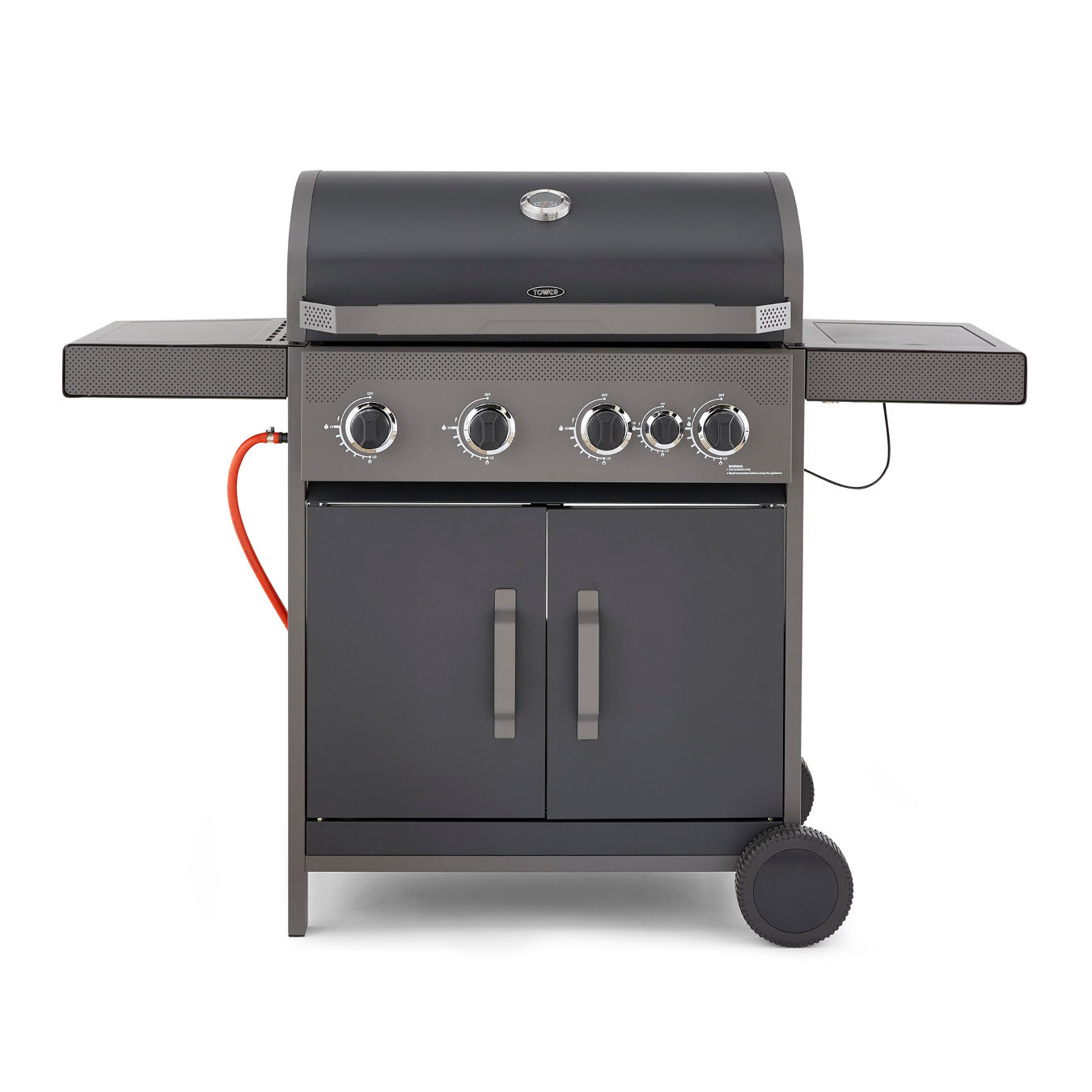 Tower Stealth 4000 Four Burner BBQ w/ Side Burner - Black - BBQ  | TJ Hughes