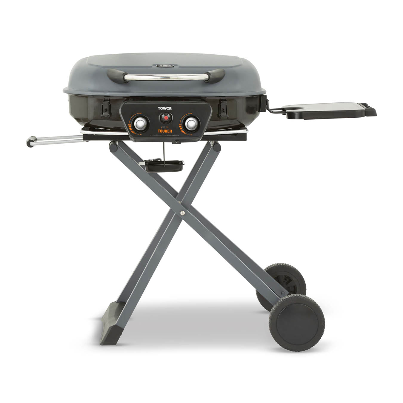 Tower Tourer Two Burner Portable Gas BBQ - Grey  | TJ Hughes