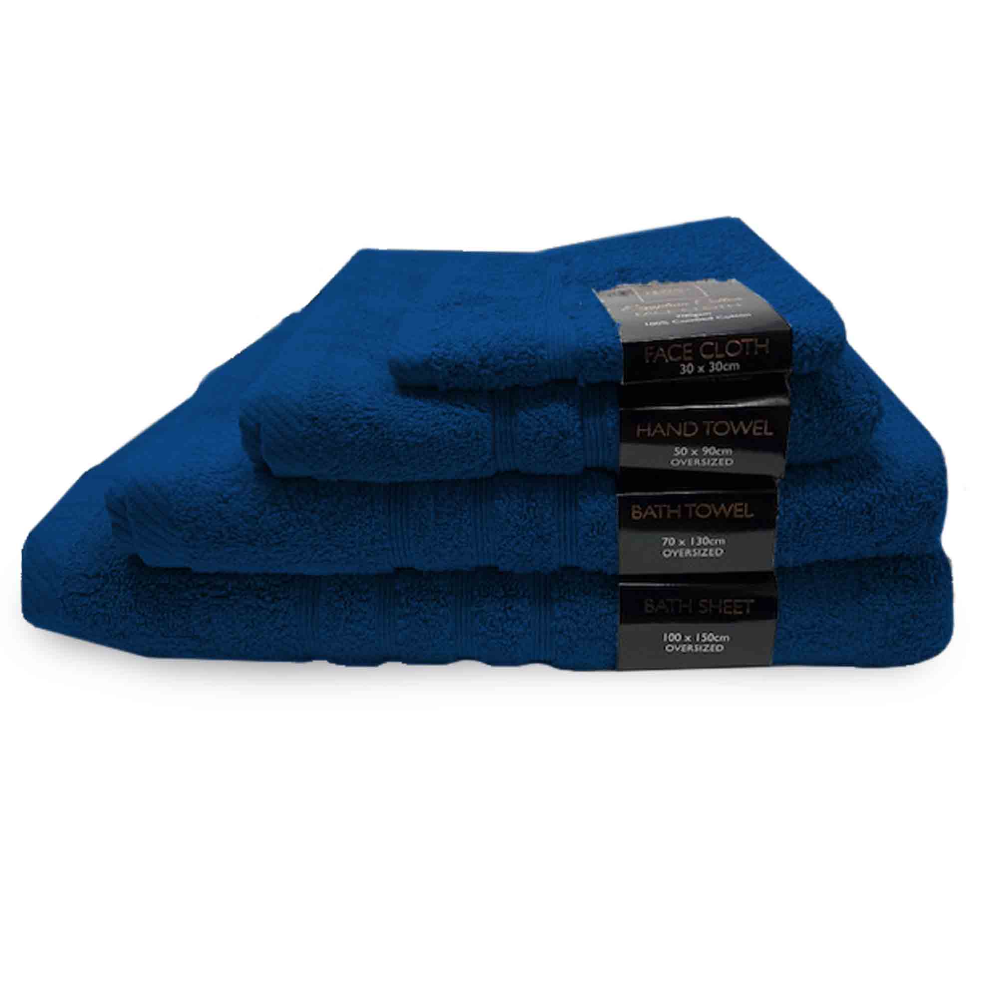 Lewis’s Luxury Egyptian 100% Cotton Towel Range - Petrol - Face Cloth  | TJ Hughes