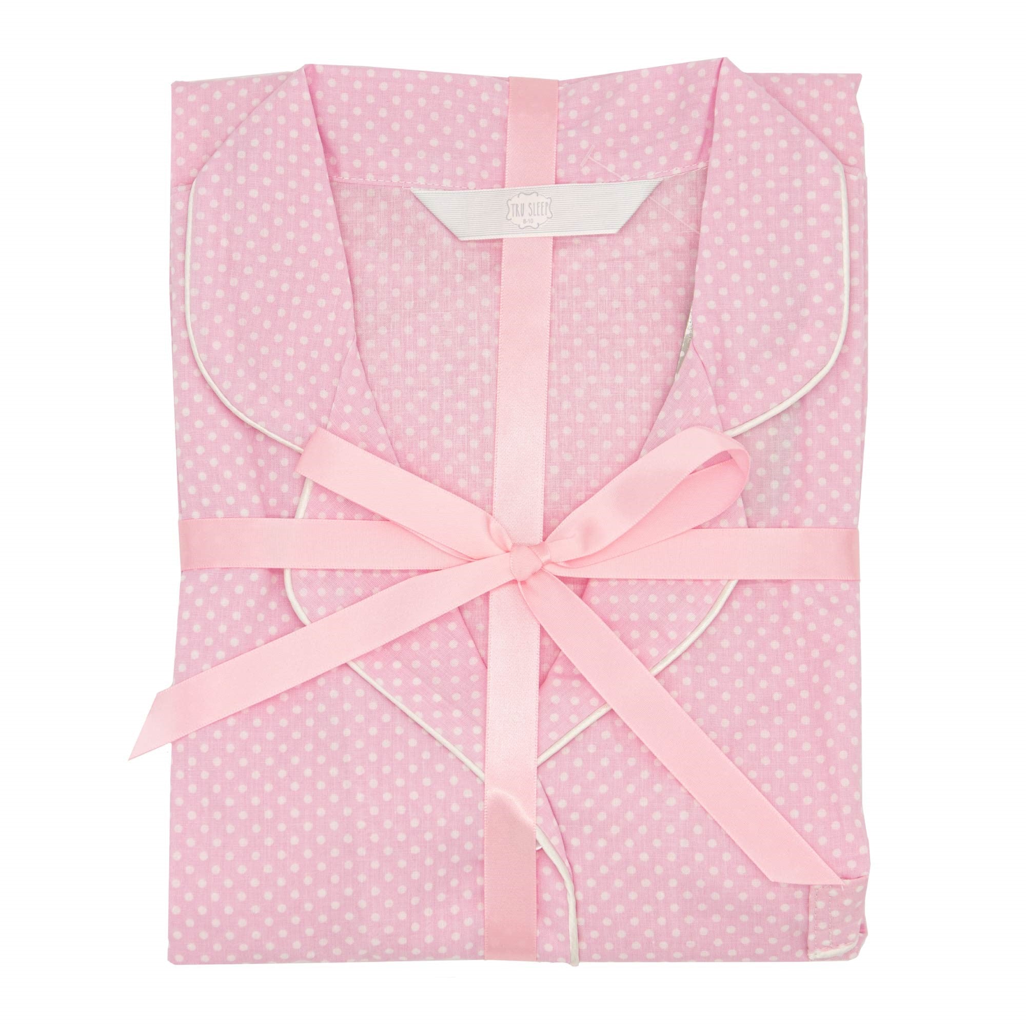 Tru Ladies Pyjama Polka Dot - Pink - Size 8-10  | TJ Hughes