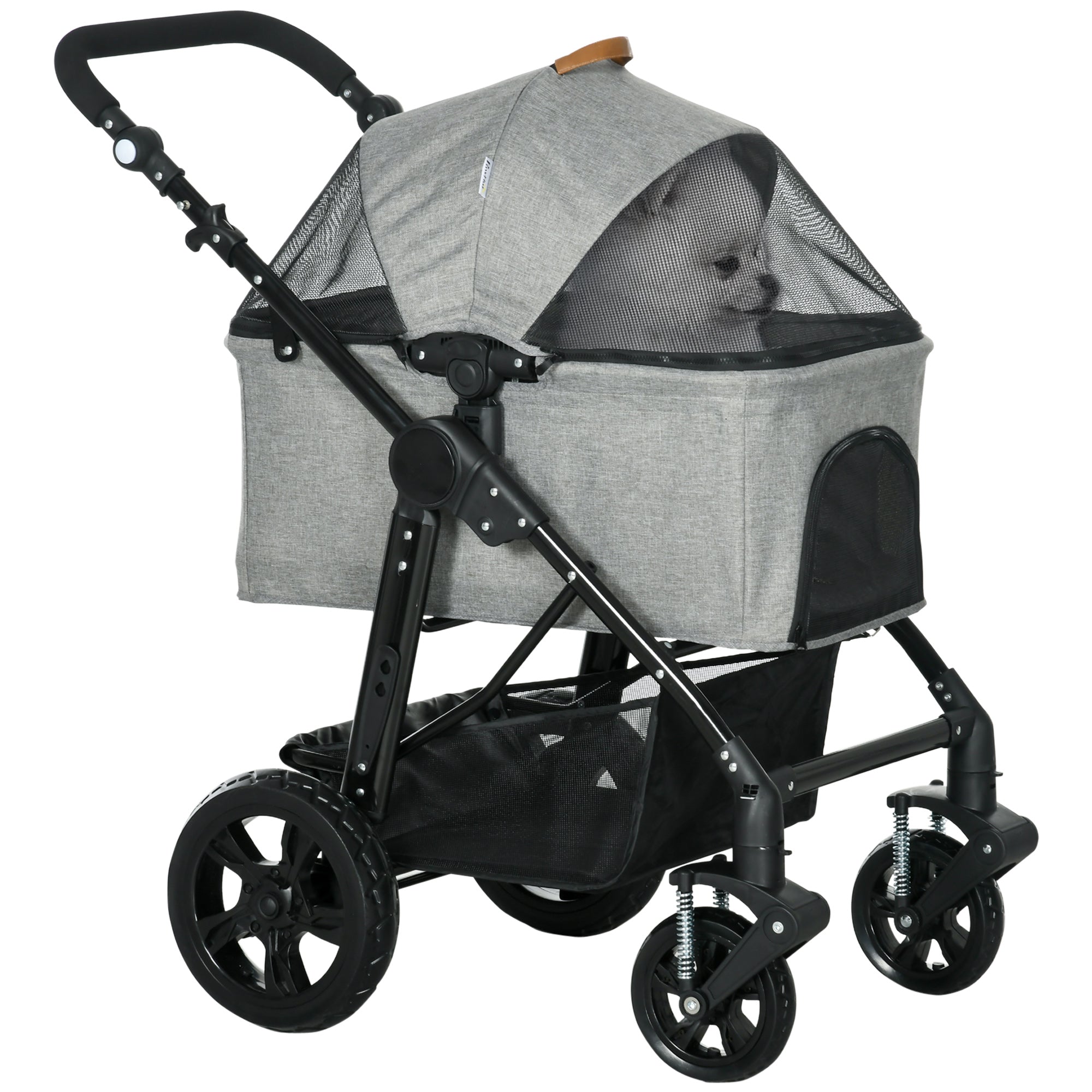 PawHut Pet Stroller Foldable Dog Cat Travel Carrying Bag for Small Dogs  | TJ Hughes