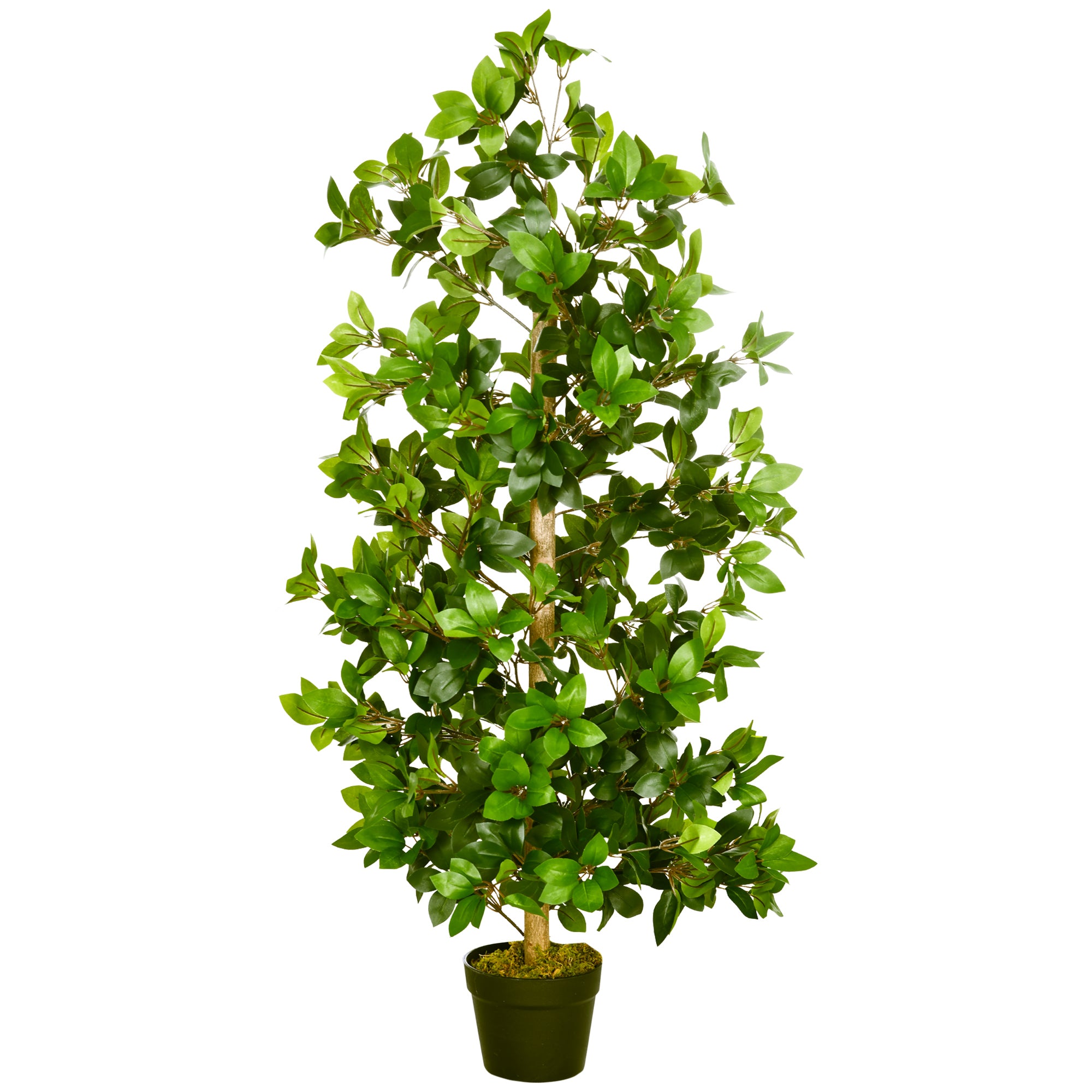 HOMCOM Potted Artificial Plants Bay Leaf Laurel for Indoor Outdoor - 120cm  | TJ Hughes