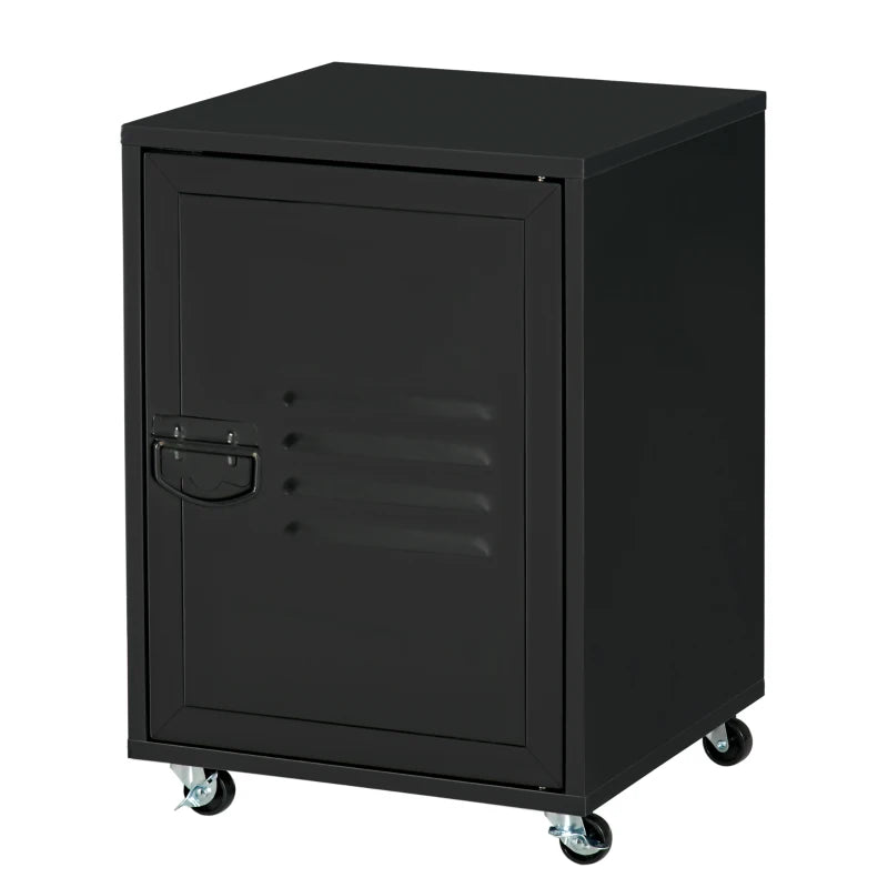HOMCOM Filing Cabinet with Metal Door 55x38x38cm Black  | TJ Hughes