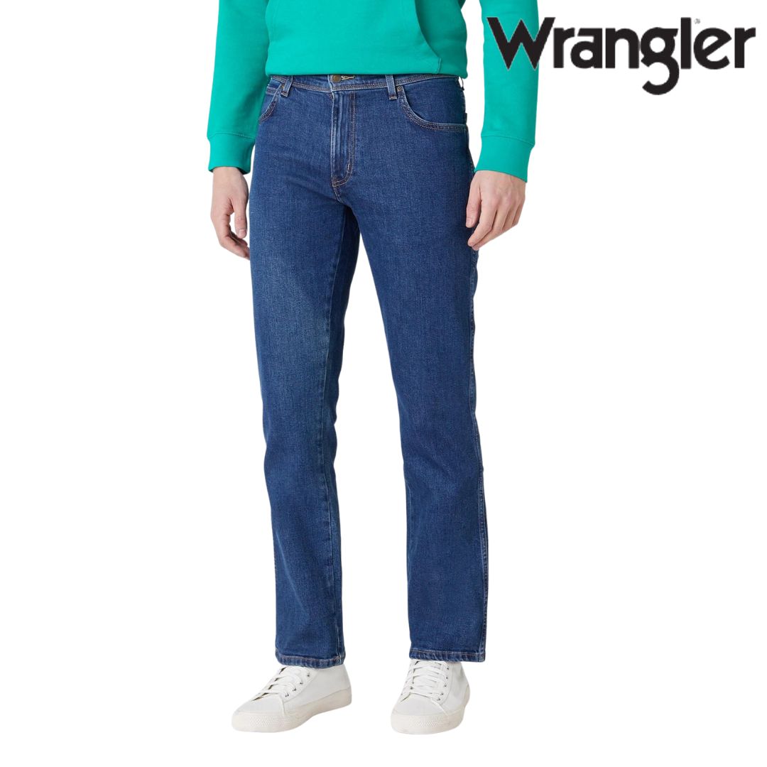 Wrangler Durable Basic Regular Fit Low Stretch Jeans in Darkstone - 40R  | TJ Hughes