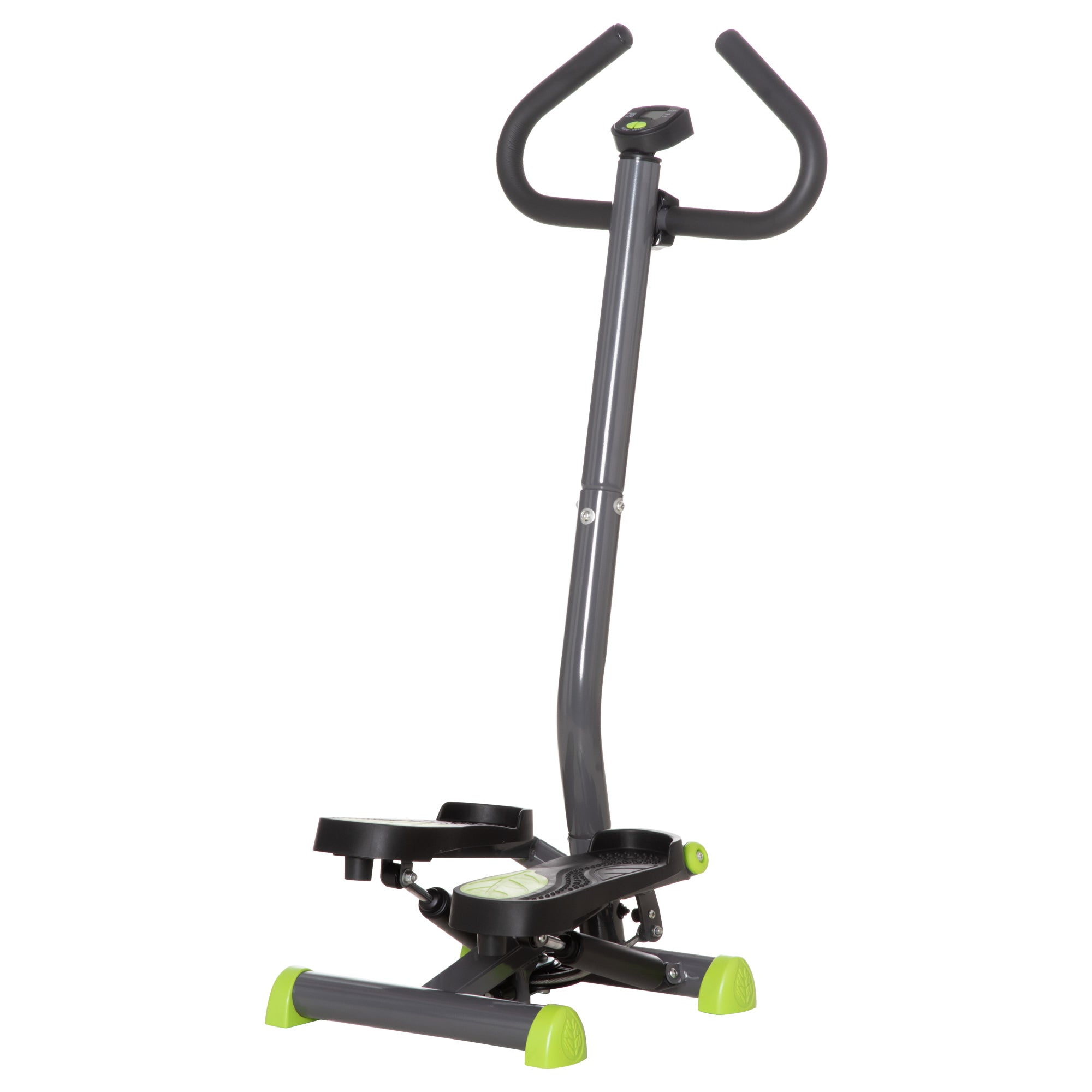 HOMCOM Twister Stepper Height Adjustable Step Machine w/ LCD Screen - Grey  | TJ Hughes