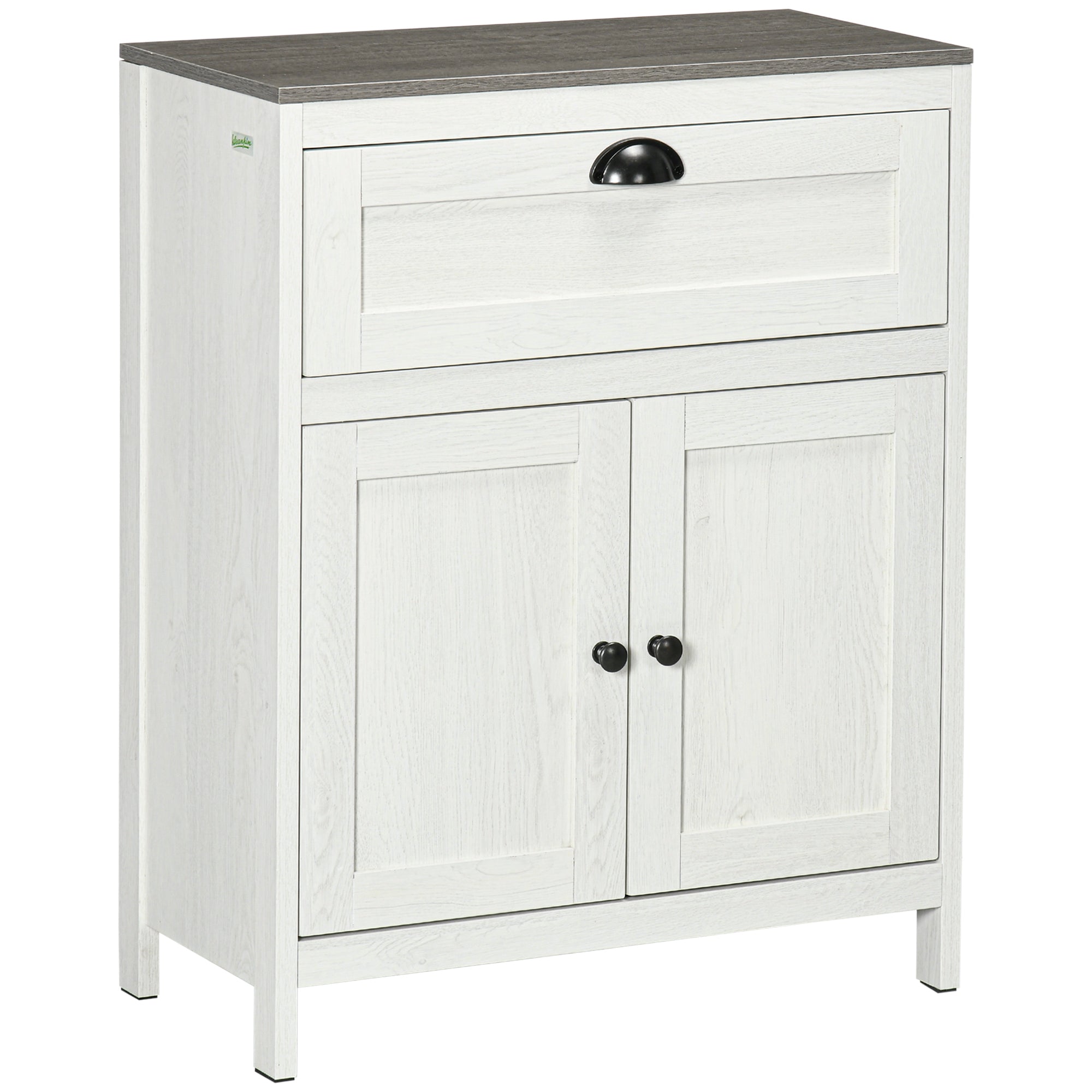 kleankin Bathroom Storage Cabinet Freestanding Storage Cupboard with Drawer  | TJ Hughes