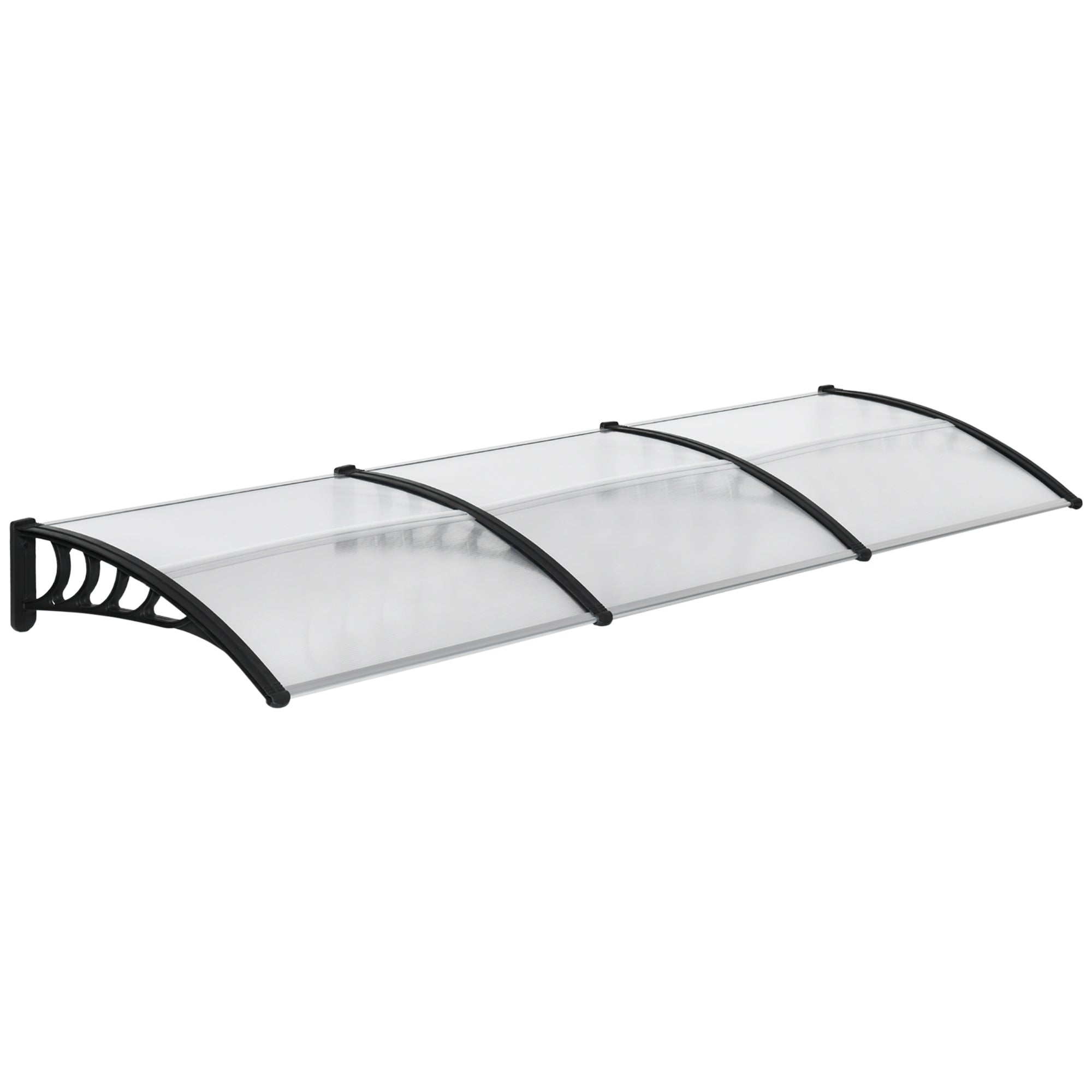 Outsunny Door Canopy Outdoor Awning Rain Shelter for Window Porch 303x96 Clear  | TJ Hughes