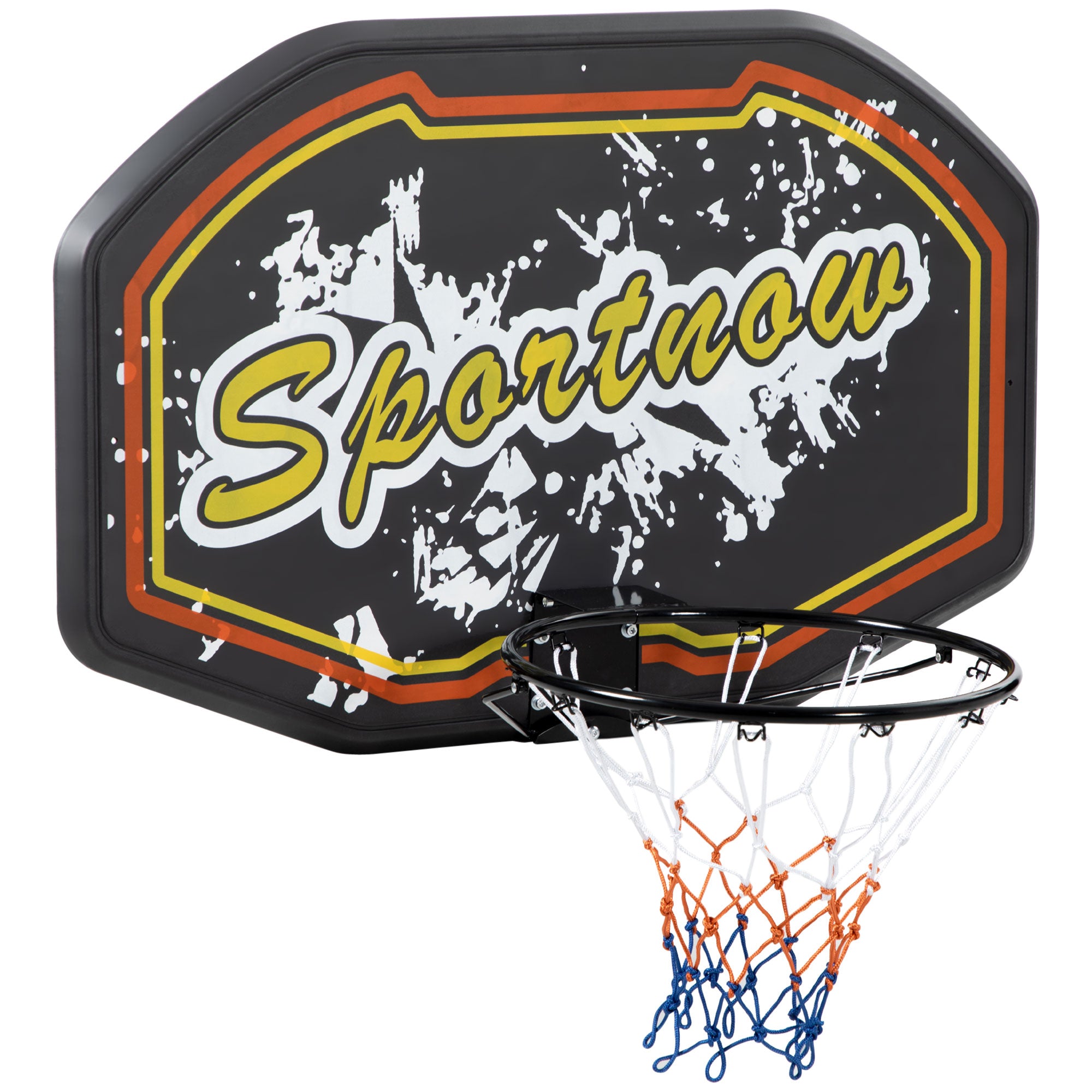 SPORTNOW Wall Mounted Basketball Hoop - Mini Basketball Hoop and Net - Red  | TJ Hughes