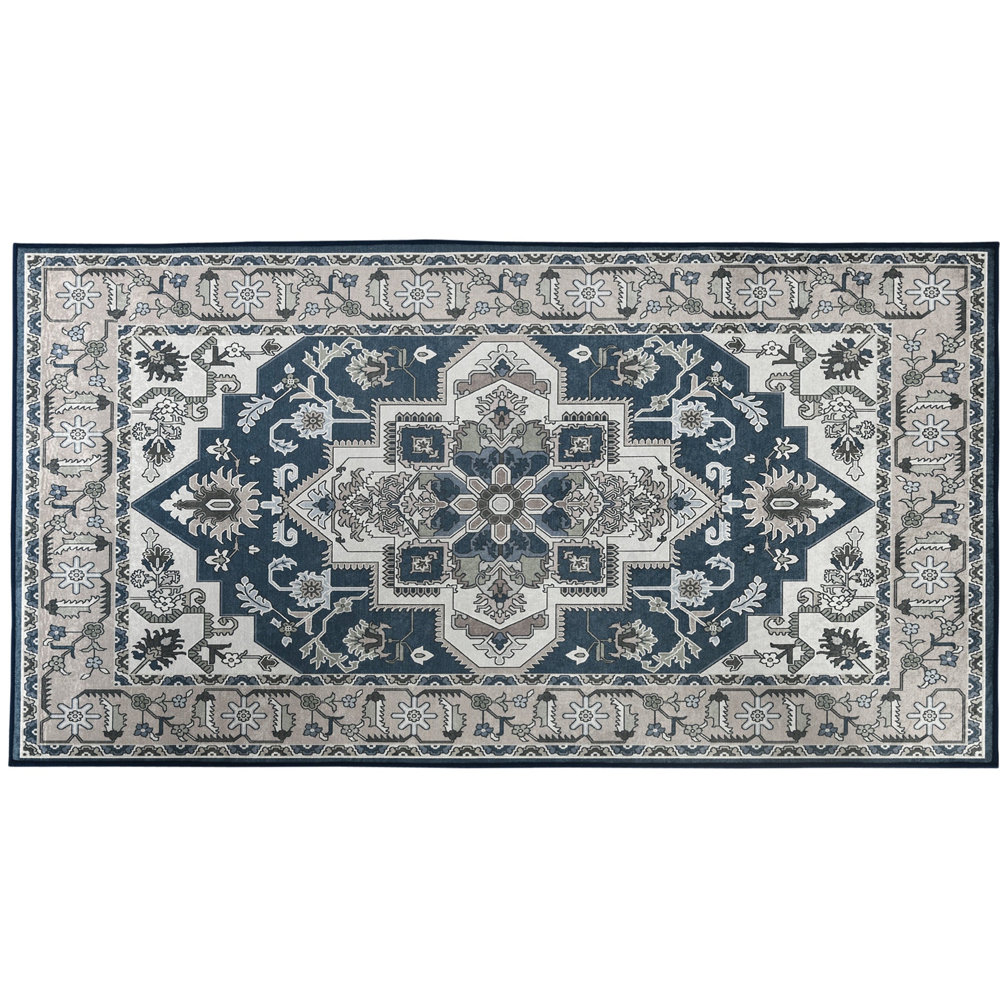 HOMCOM Area Rugs for Living Room Bedroom - Vintage Large Carpet - 80x150 cm  | TJ Hughes