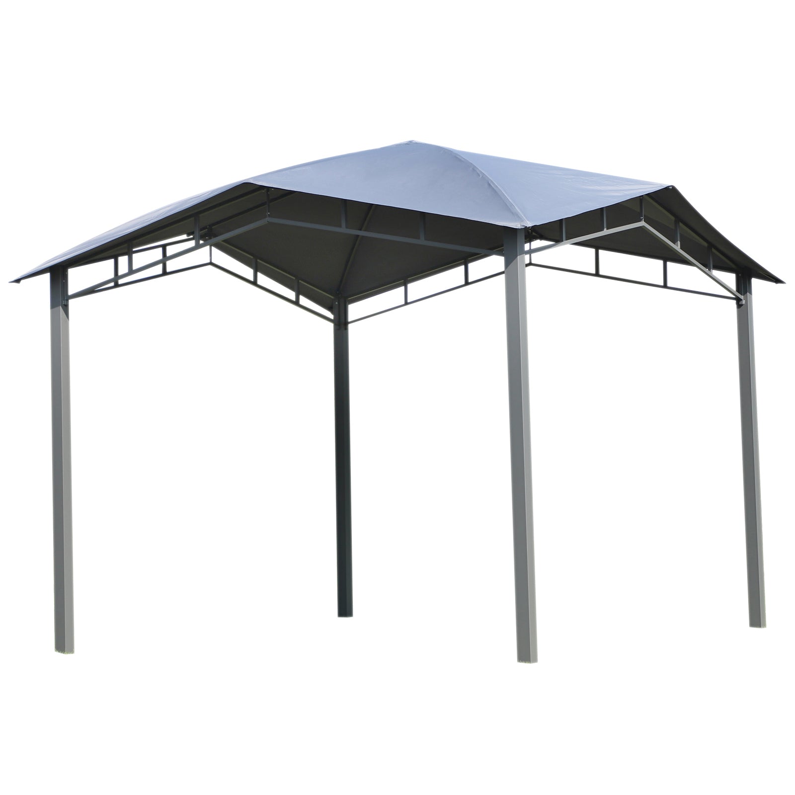 Outsunny 3x3(m) Outdoor Patio Gazebo Pavilion Canopy Tent Steel Frame Grey  | TJ Hughes