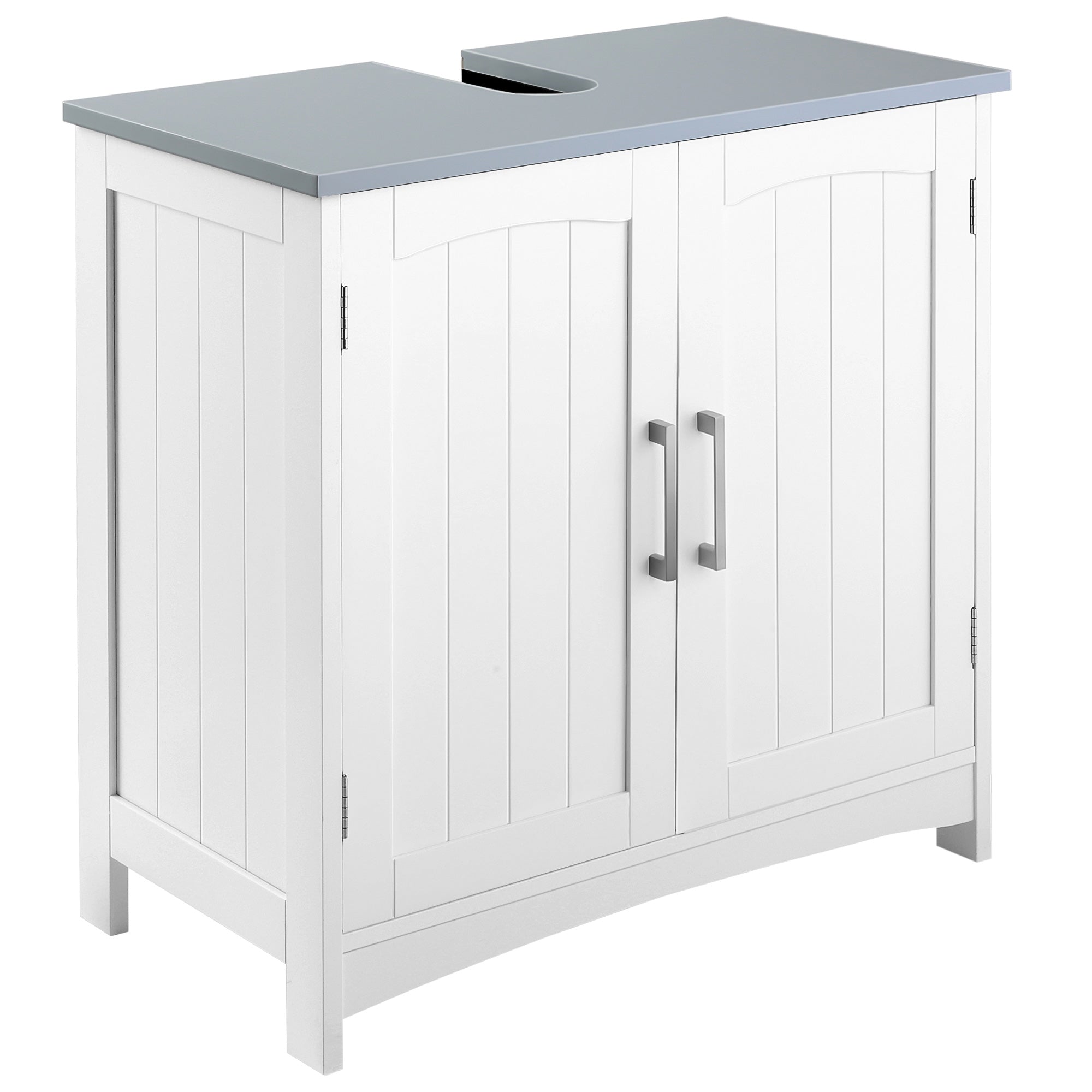 kleankin Pedestal Under Sink Cabinet - Bathroom Storage Vanity Unit - White  | TJ Hughes