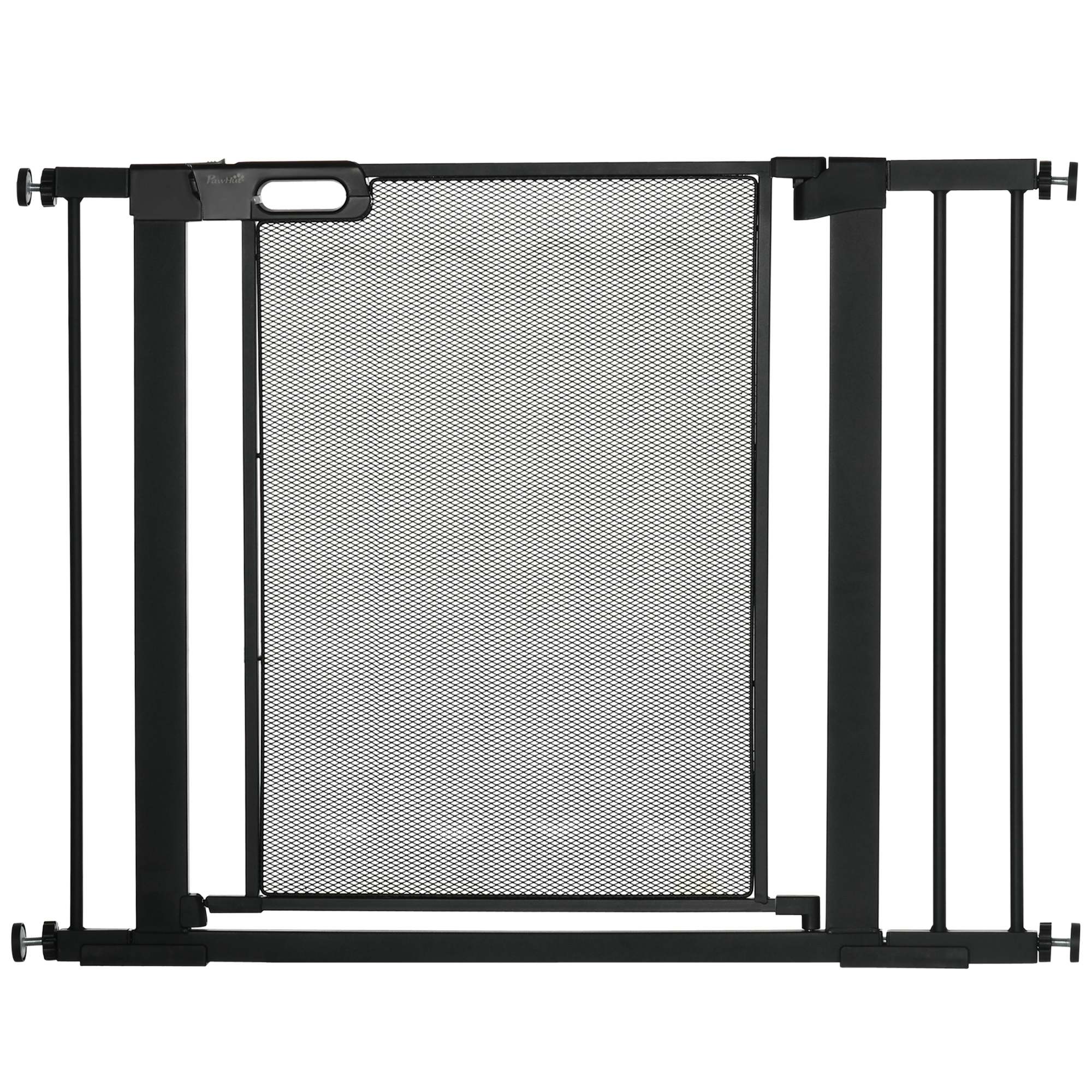 Pressure Fit Safety Gate for Doors - Dog Gate w/ Auto Close - 75-103 cm - Black - PawHut  | TJ Hughes