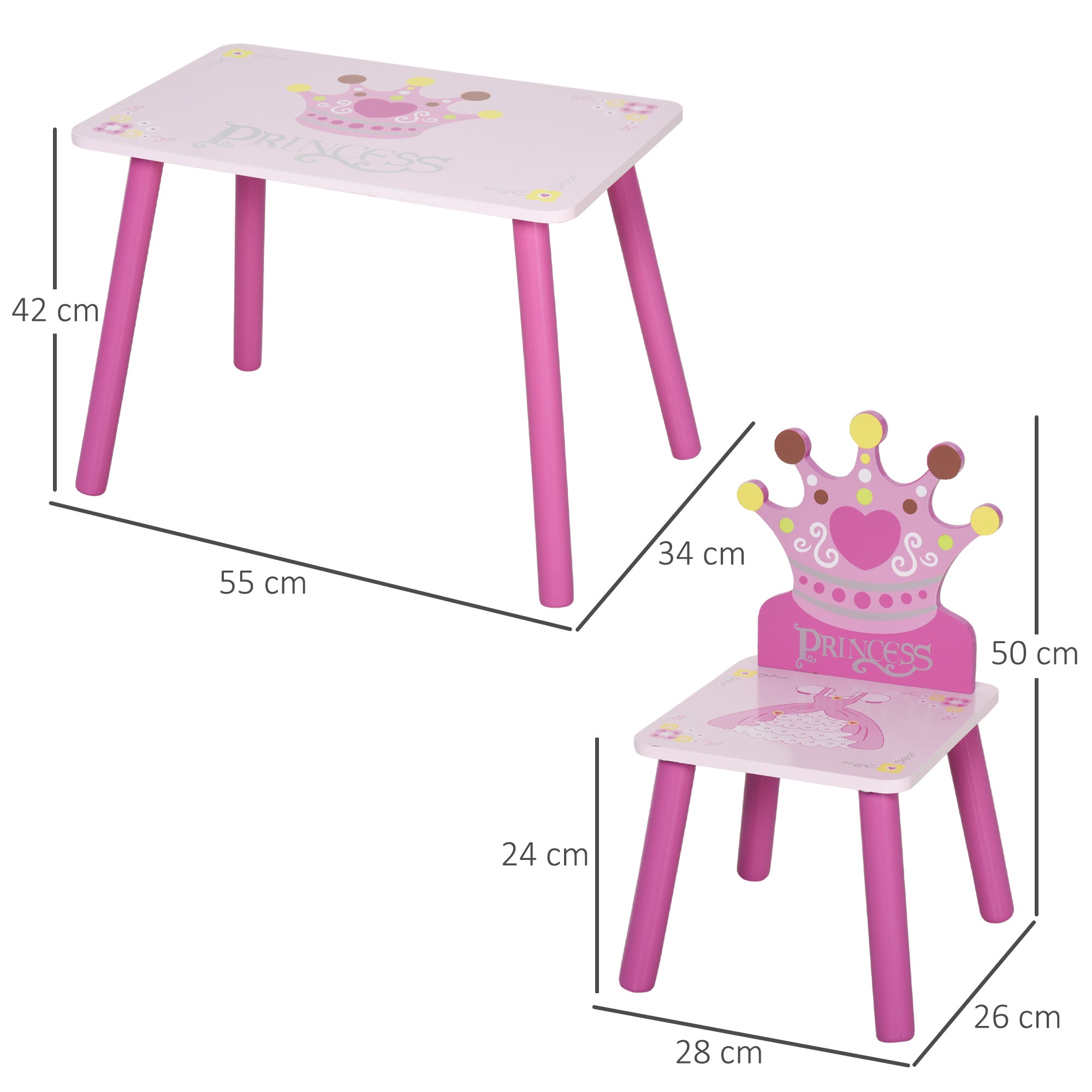 Kids Table And Chair Set - HOMCOM  | TJ Hughes