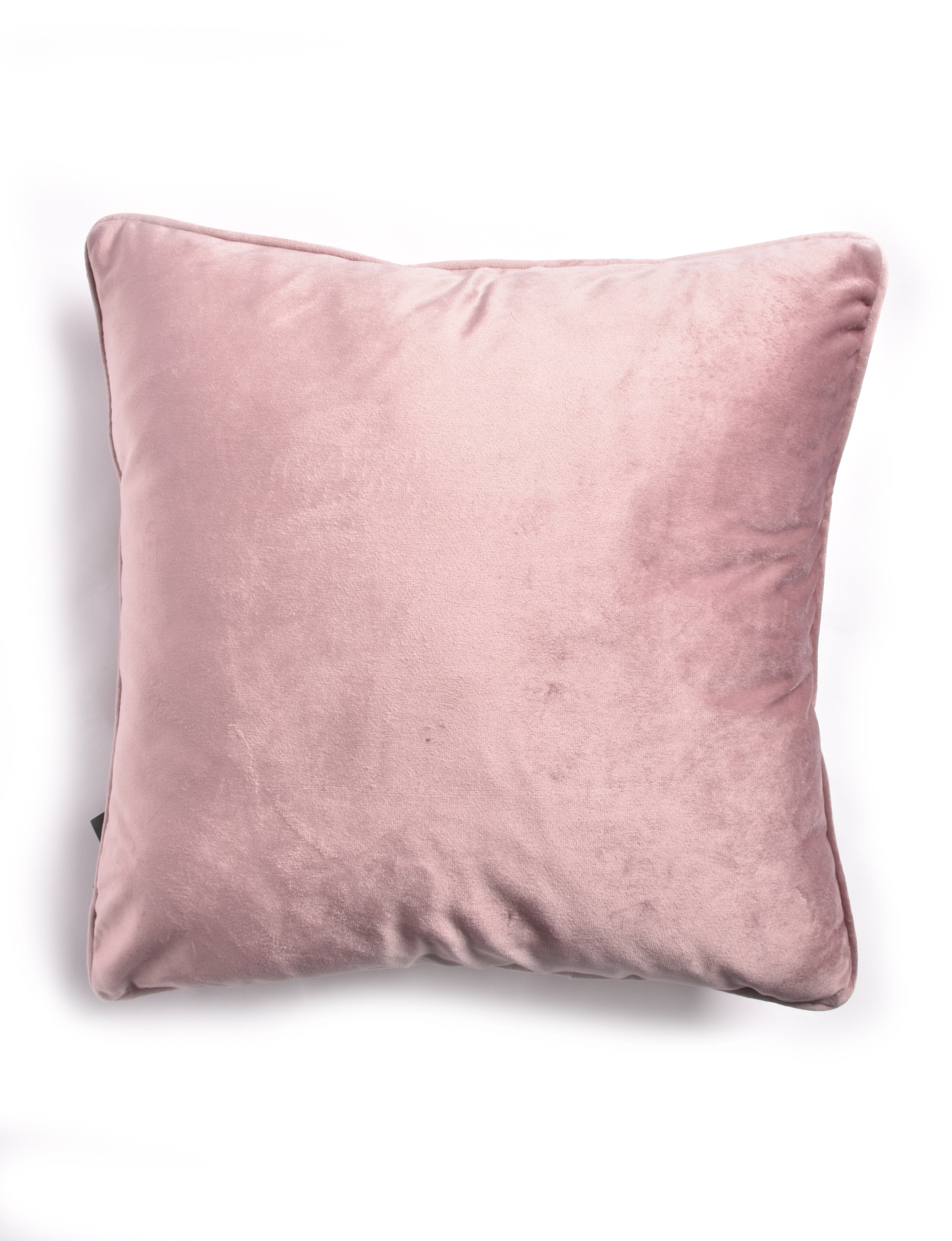 French Velvet Piped Cushion Cover 55 x 55cm - Blush Pink - TJ Hughes