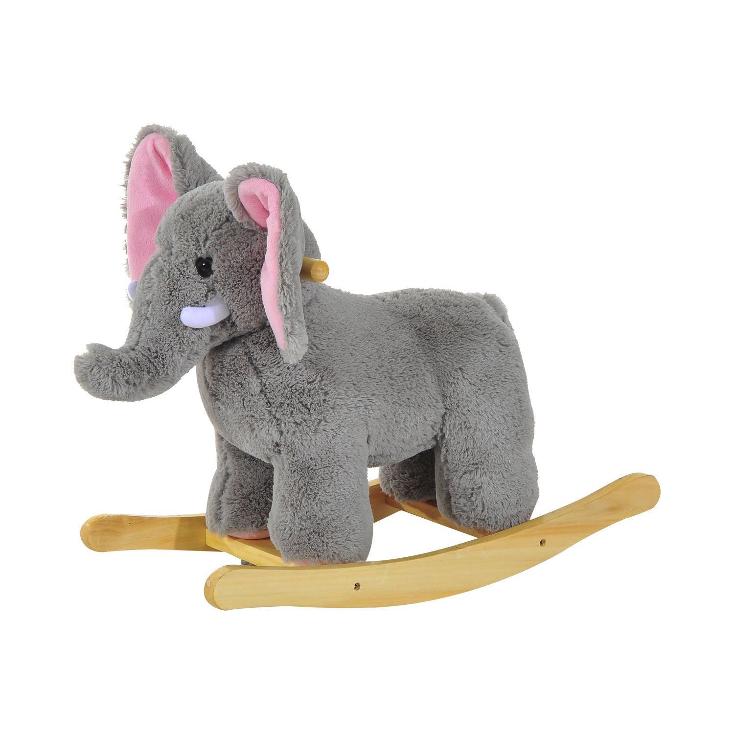 Ride on Elephant Rocker Children Rocking Horse Grey Nursery Rhymes Kids Toy Game - HOMCOM  | TJ Hughes