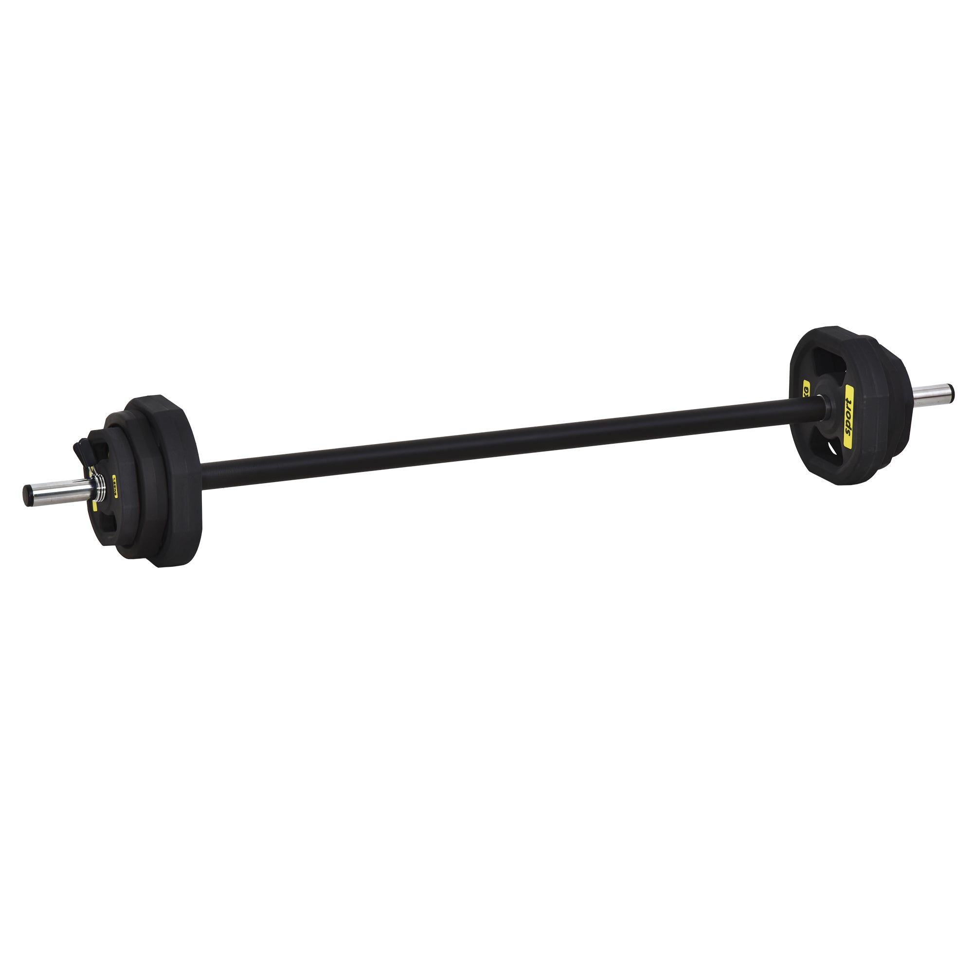 HOMCOM Adjustable 20kg Barbell Set Fitness Exercise for Indoor Home Gym Black  | TJ Hughes