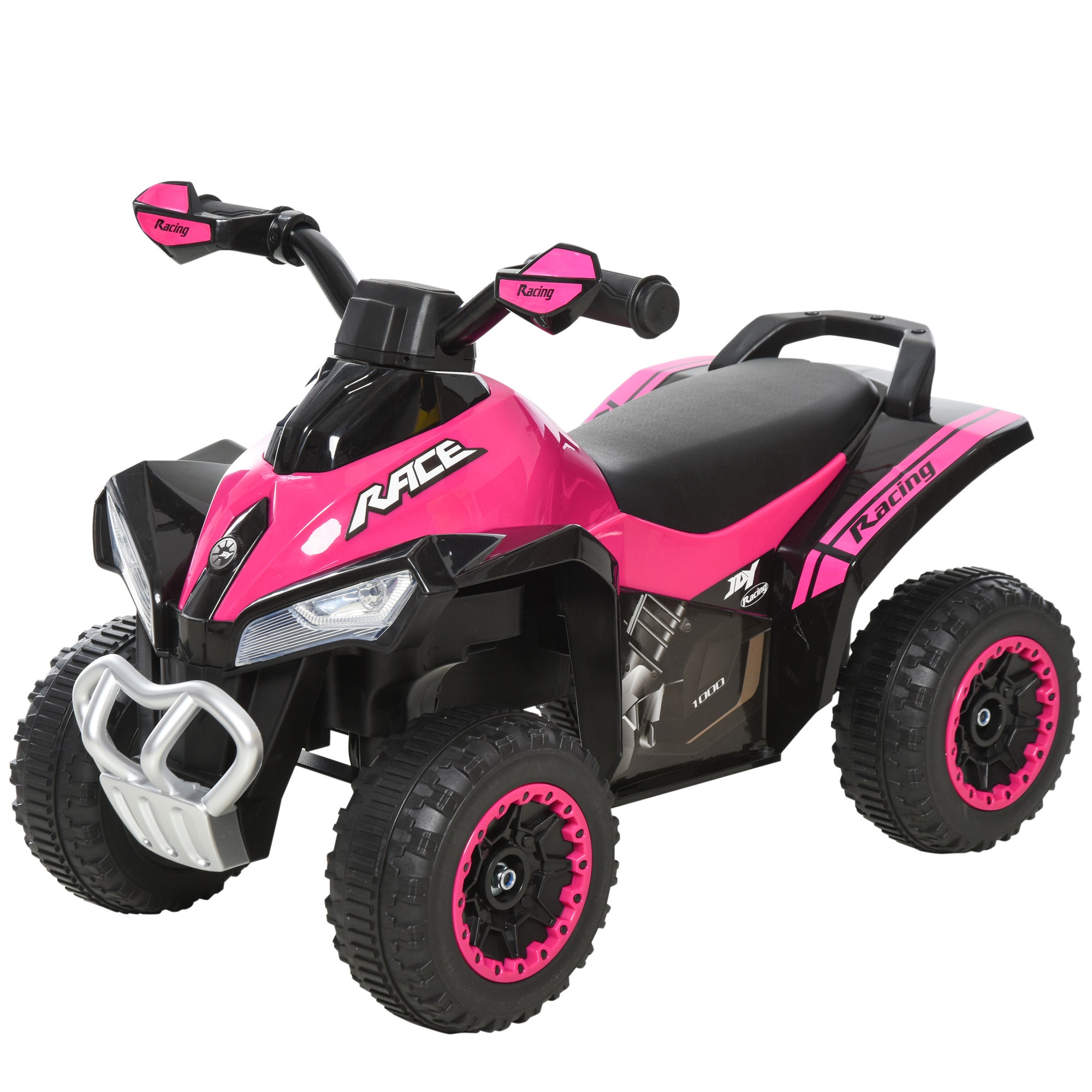 Kids Manual Ride On Quad Bike - Pink - HOMCOM  | TJ Hughes