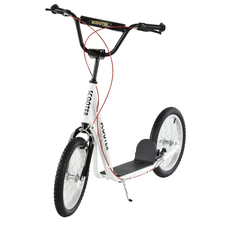 HOMCOM Childrens Scooter with Brakes - White  | TJ Hughes