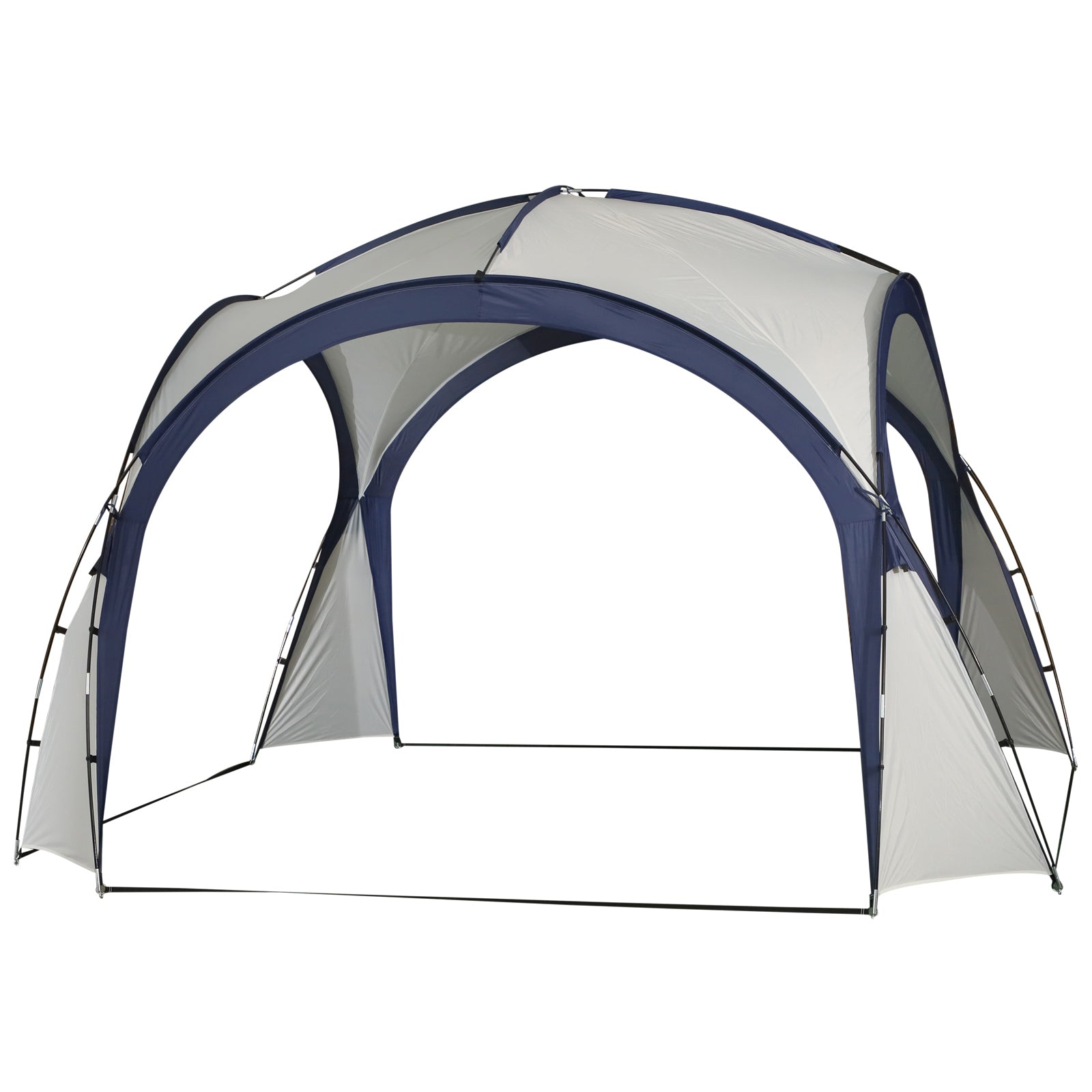 Outsunny Outdoor Gazebo Event Dome Shelter Party Tent for Garden Cream and Blue  | TJ Hughes