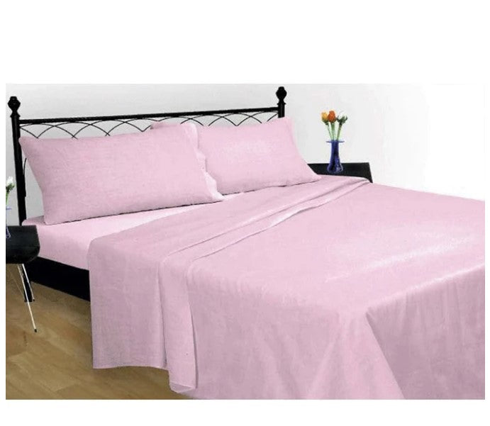 Lewis’s Brushed Cotton Sheet Range - Pink - Pillowcase Pair  | TJ Hughes