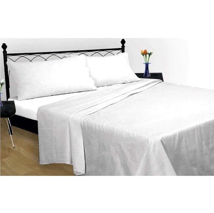 Lewis’s Brushed Cotton Sheet Set - White - King  | TJ Hughes