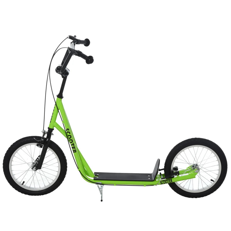 HOMCOM Childrens Scooter with Brakes - Green  | TJ Hughes