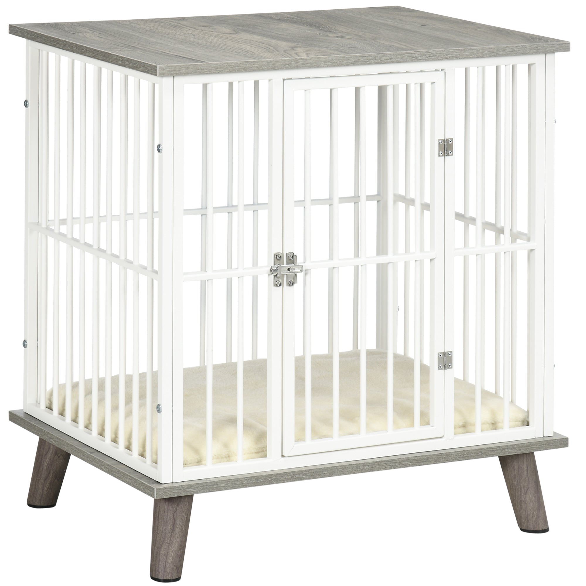 PawHut Dog Crate Furniture - Indoor Dog Kennel Side End Table - 64.5x48x70.5 cm  | TJ Hughes