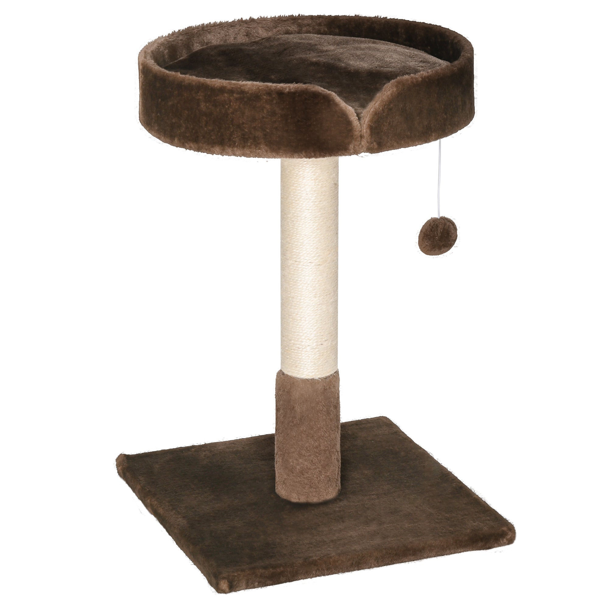 PawHut Small Cat Tree for Indoor Cats W/ Sisal Scratching Post Bed Cushion Toy  | TJ Hughes